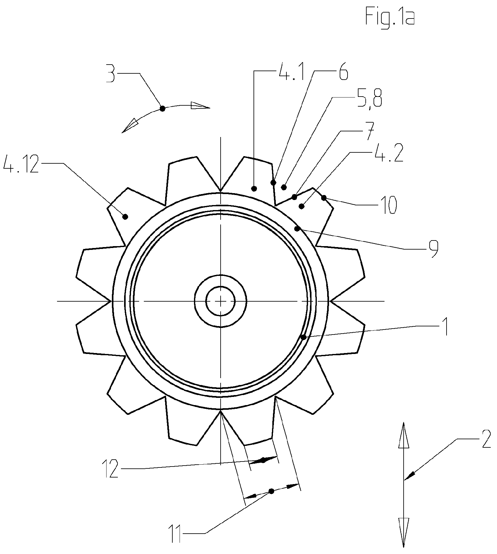 Patent US12107463 — Grounding ring and arrangement comprising such a grounding ring — Figure 1