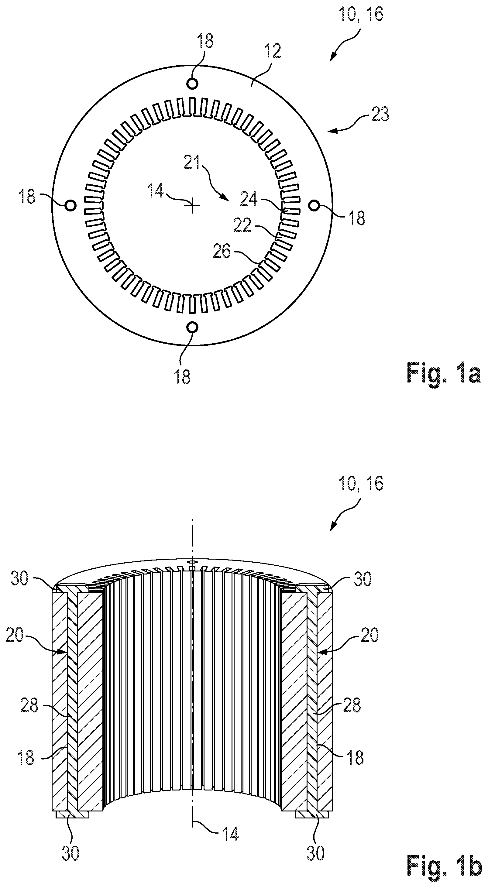 Patent US12107464 — Laminated core and method for producing a laminated core — Figure 1