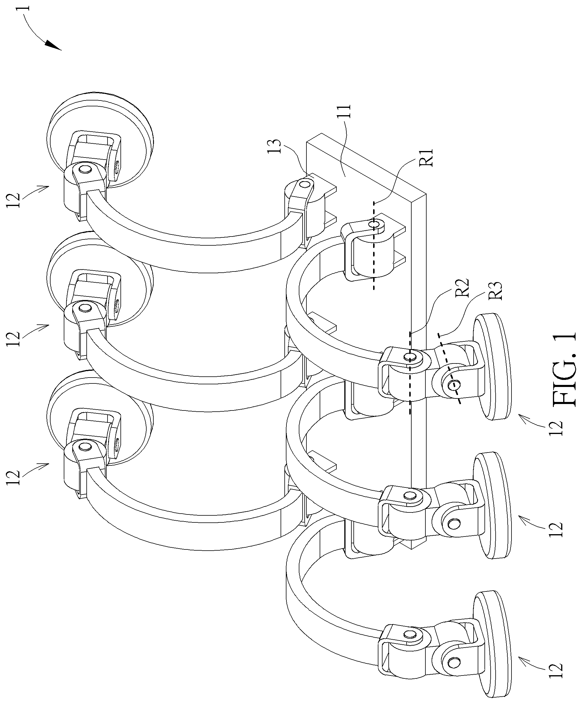 Patent US12107469 — Multi-axial wave energy conversion device — Figure 1