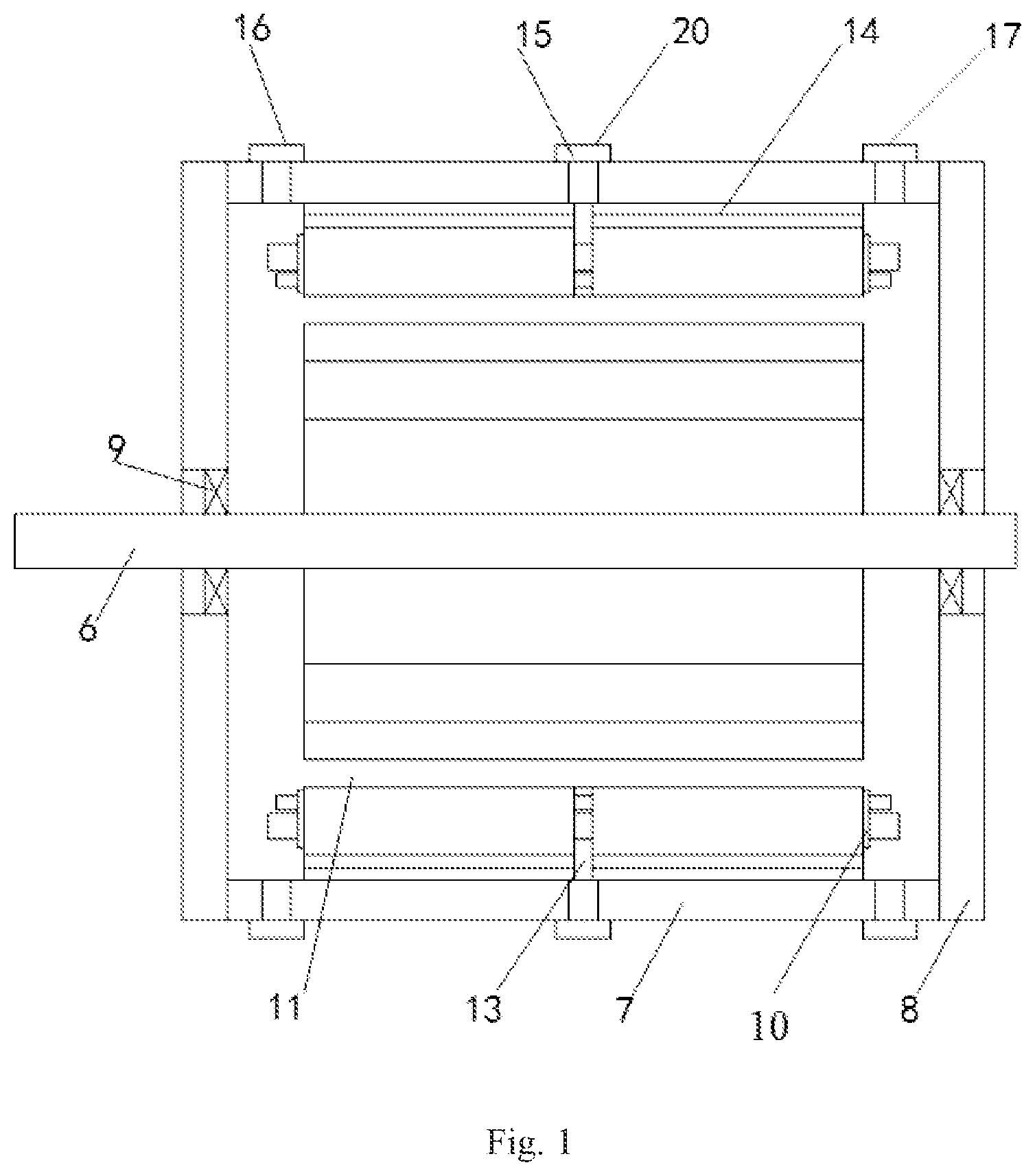 Patent US12107485 — Permanent magnet motor with air and water mixed cooling system — Figure 1