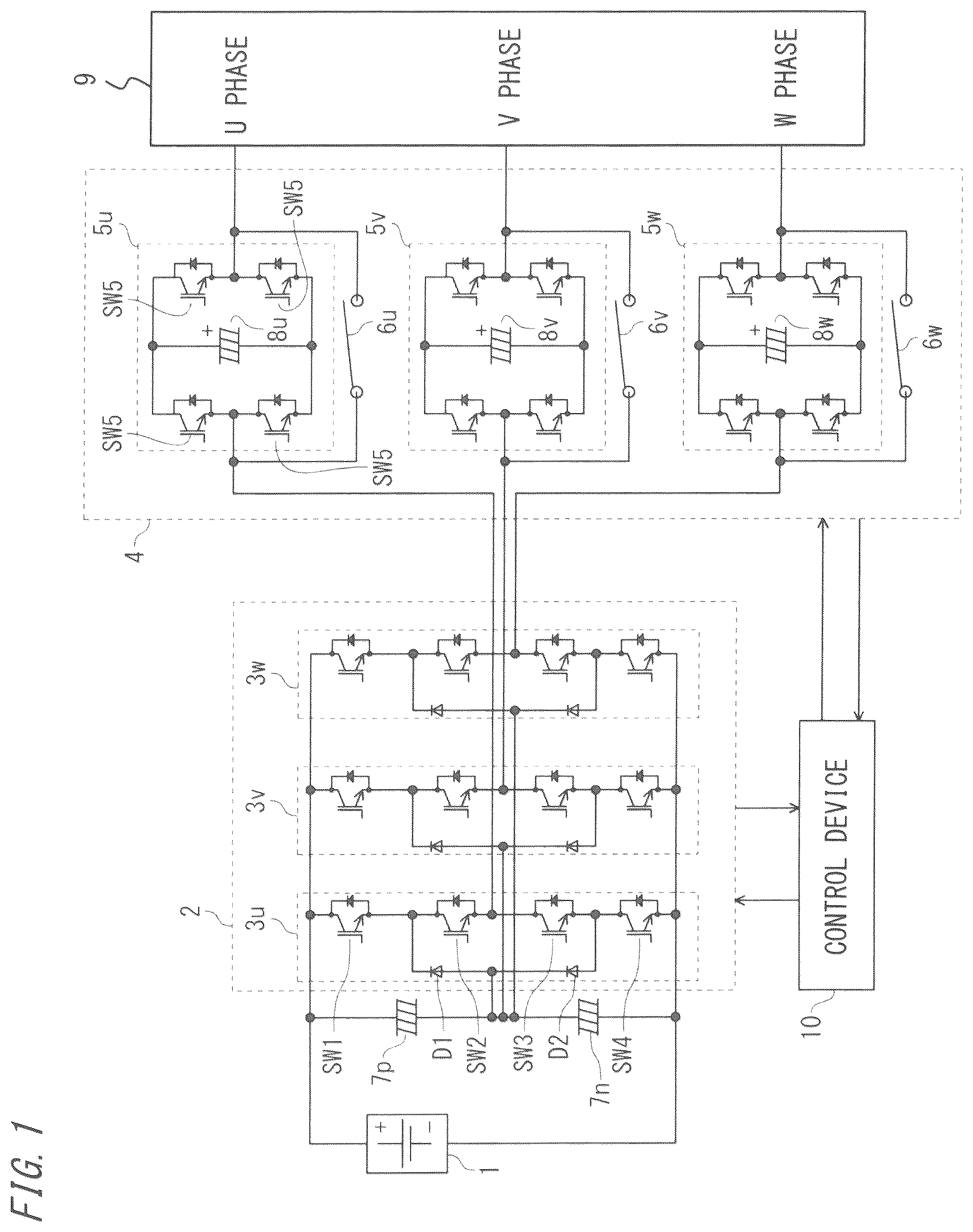 Patent US12107487 — Power conversion device — Figure 1