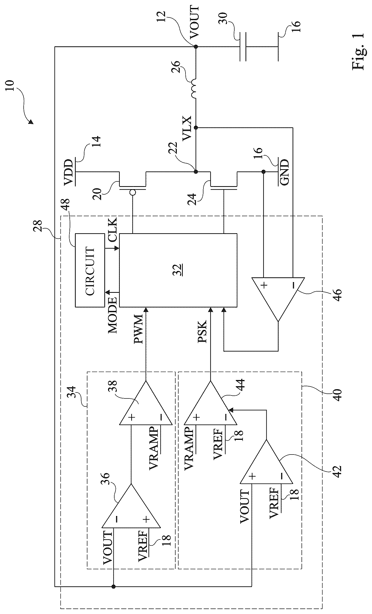 Patent US12107504 — Synchronization of an electronic device — Figure 1