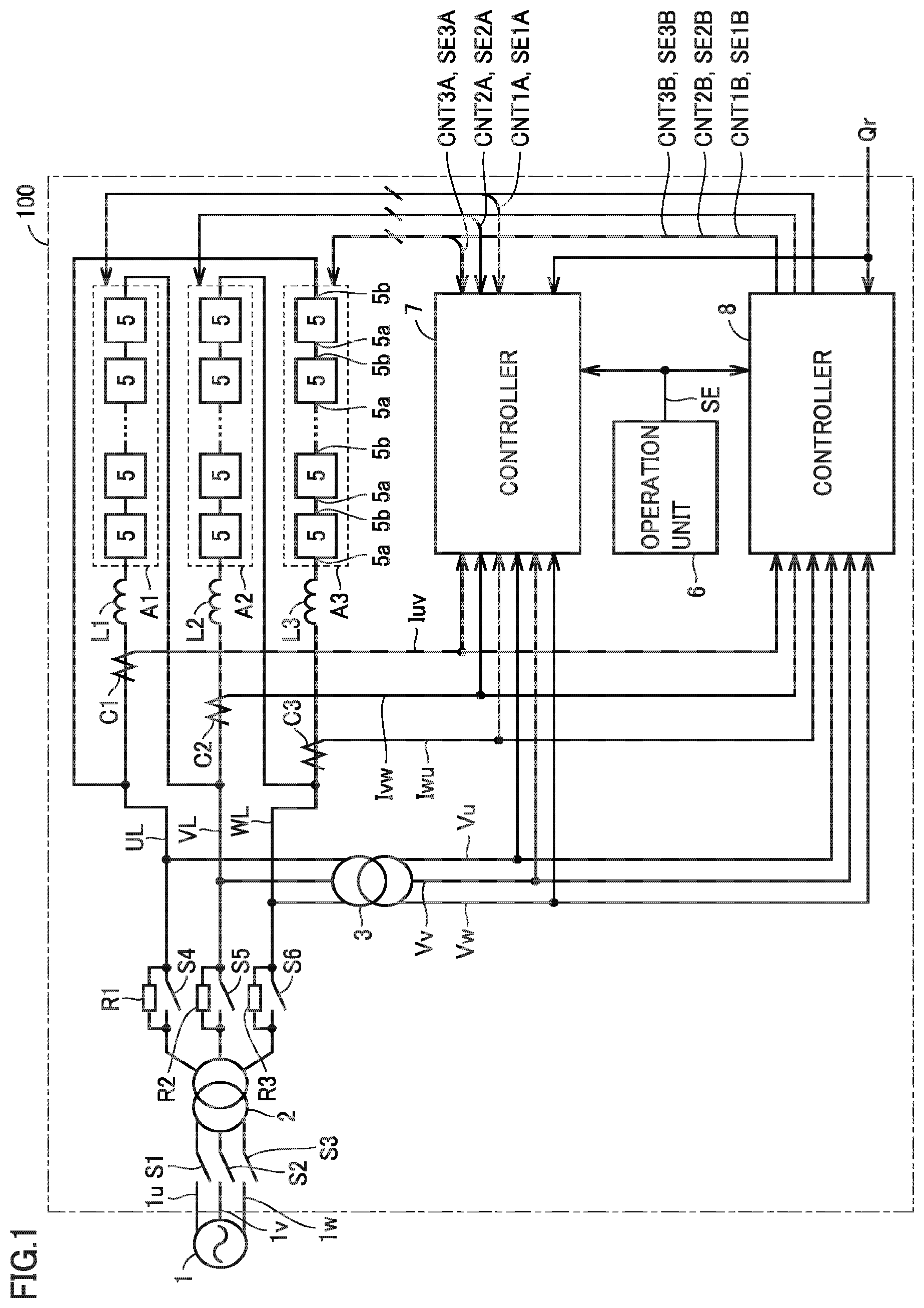 Patent US12107514 — Power conversion device with control signal gate selection circuit — Figure 1