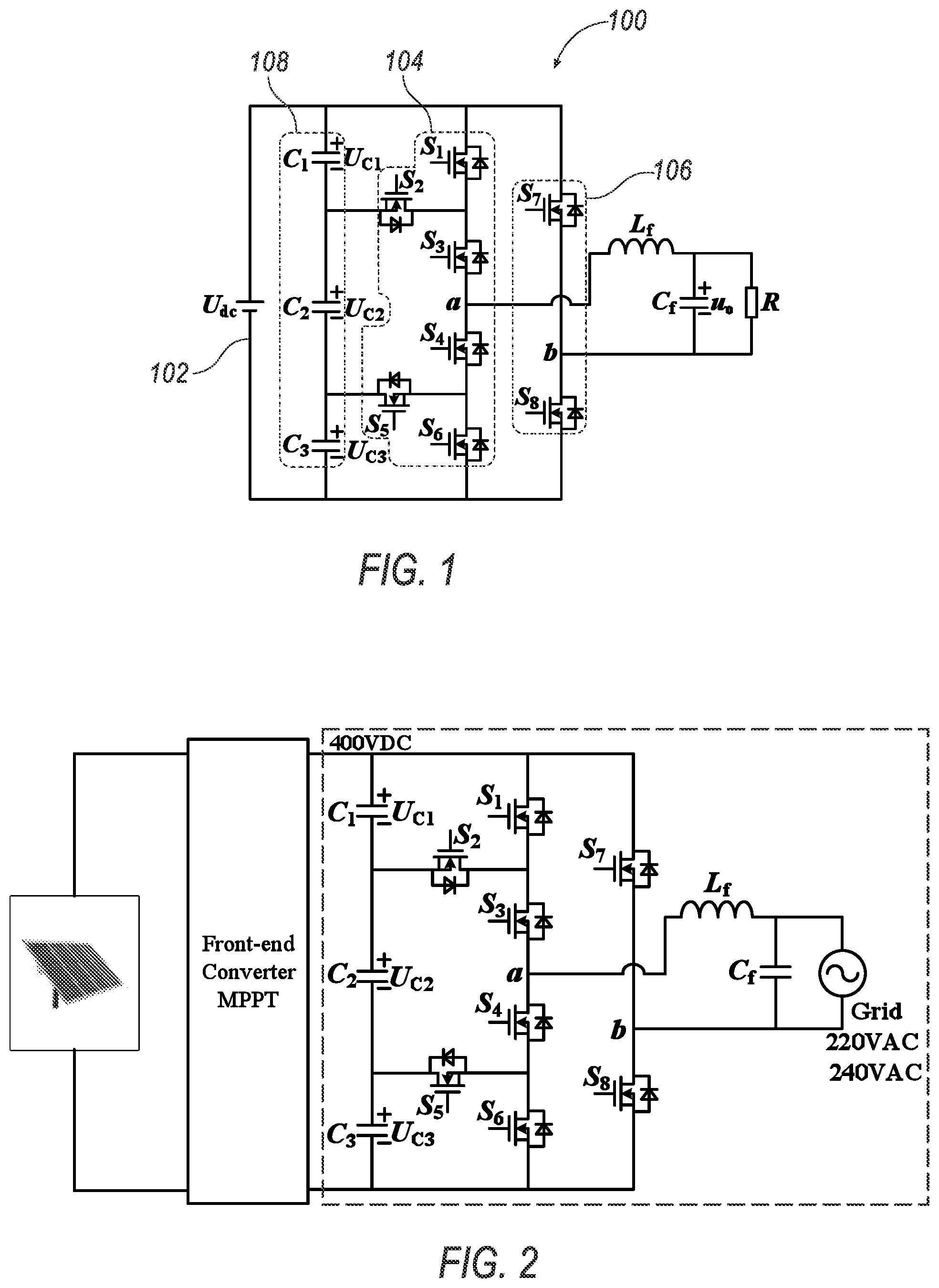 Patent US12107515 — Single-phase seven-level inverter — Figure 1