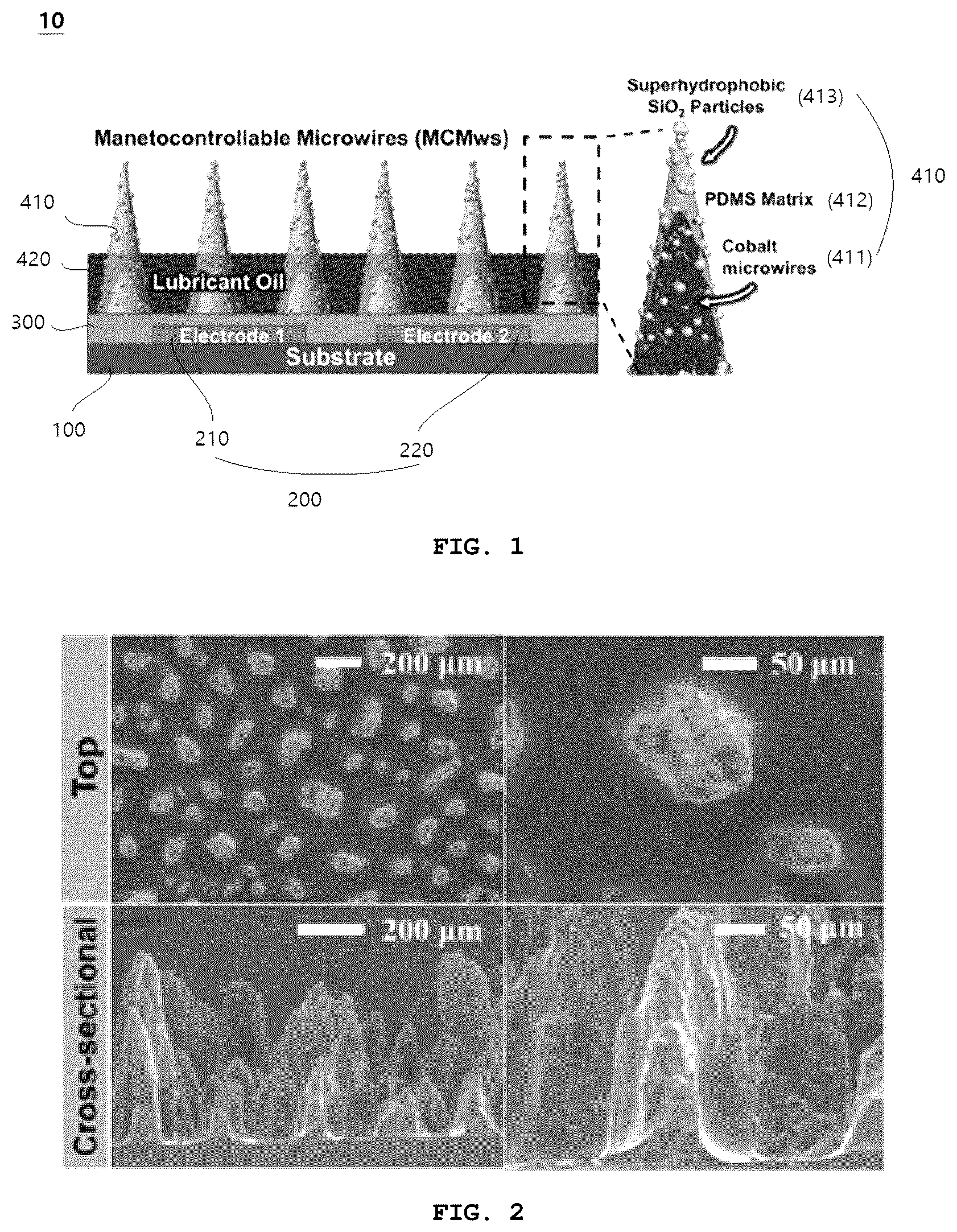 Patent US12107516 — Triboelectric generator using lubricant-infused surface controlled by magnetic field and method of manufacturing same — Figure 1