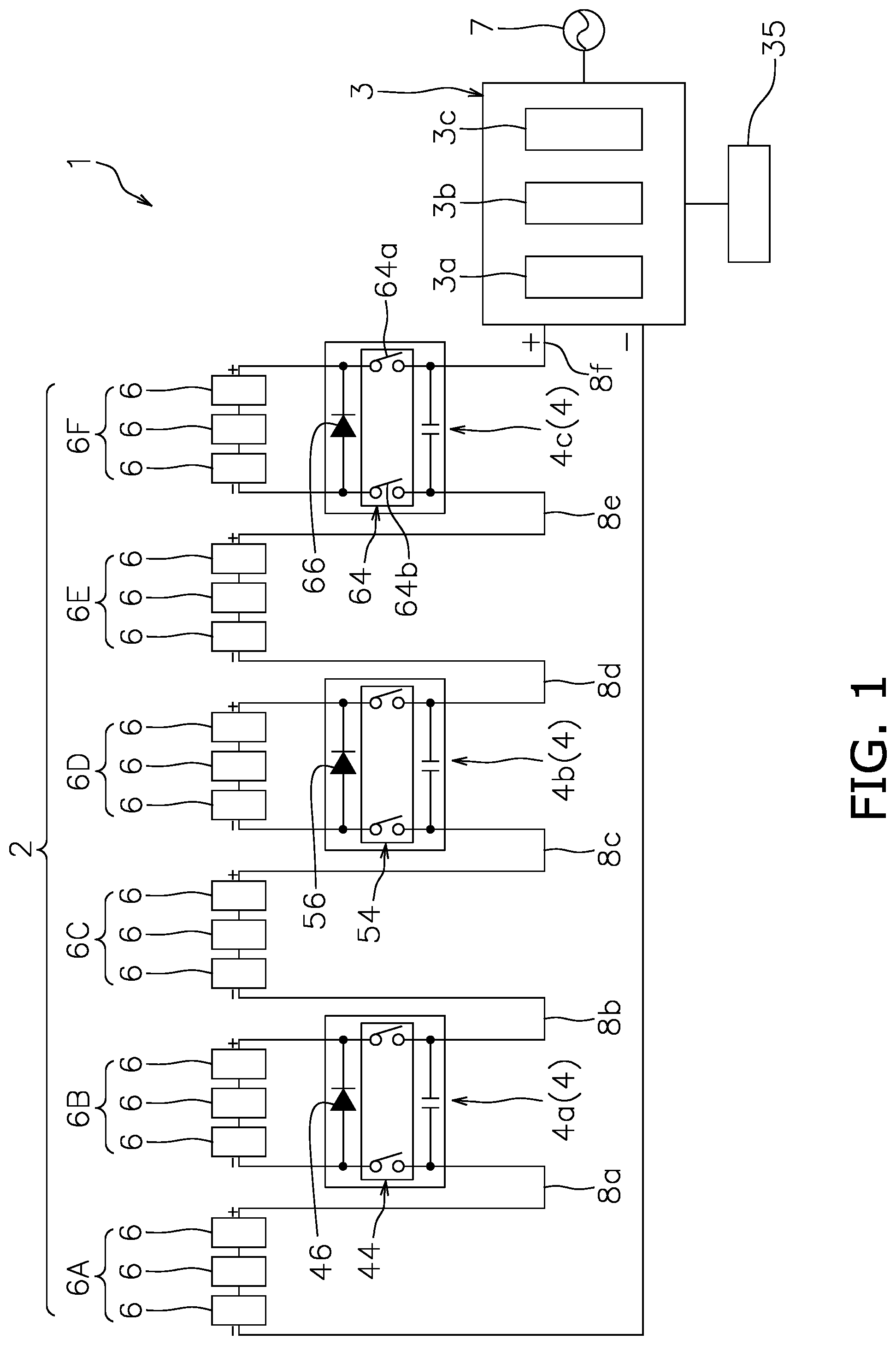 Patent US12107537 — Solar power generation system — Figure 1