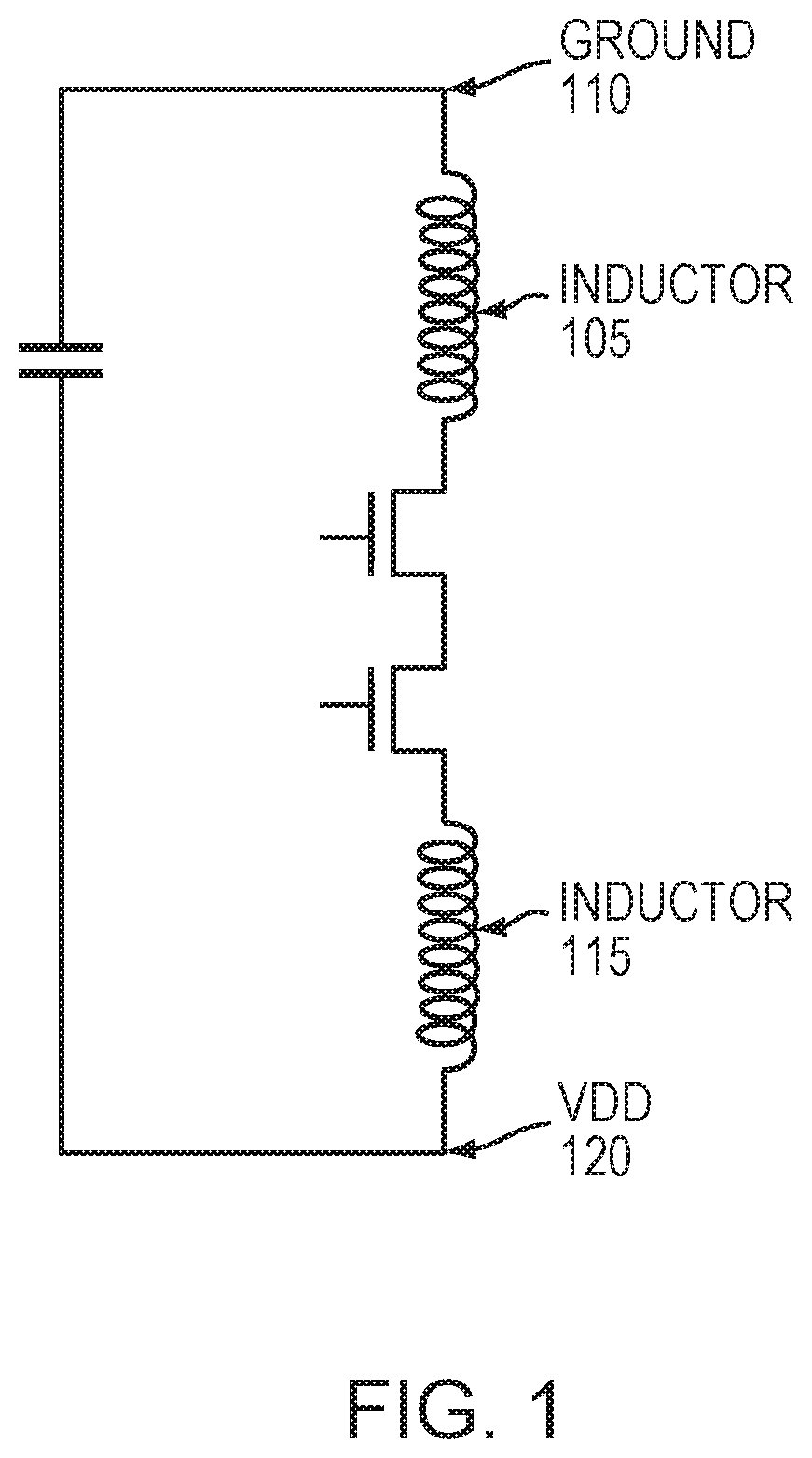 Patent US12107544 — Clock buffer inductor — Figure 1