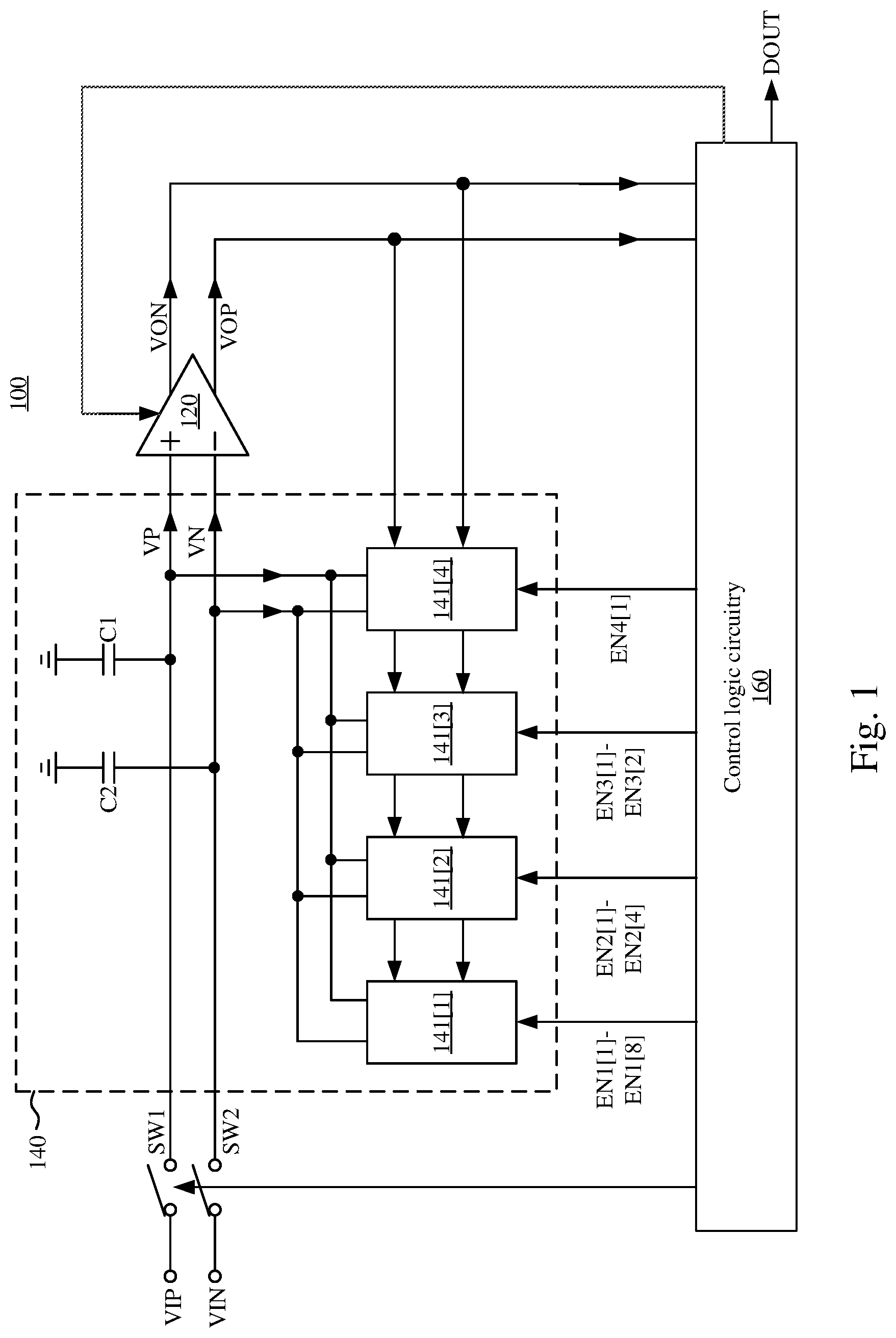 Patent US12107597 — Successive approximation register analog to digital converter device and signal conversion method — Figure 1