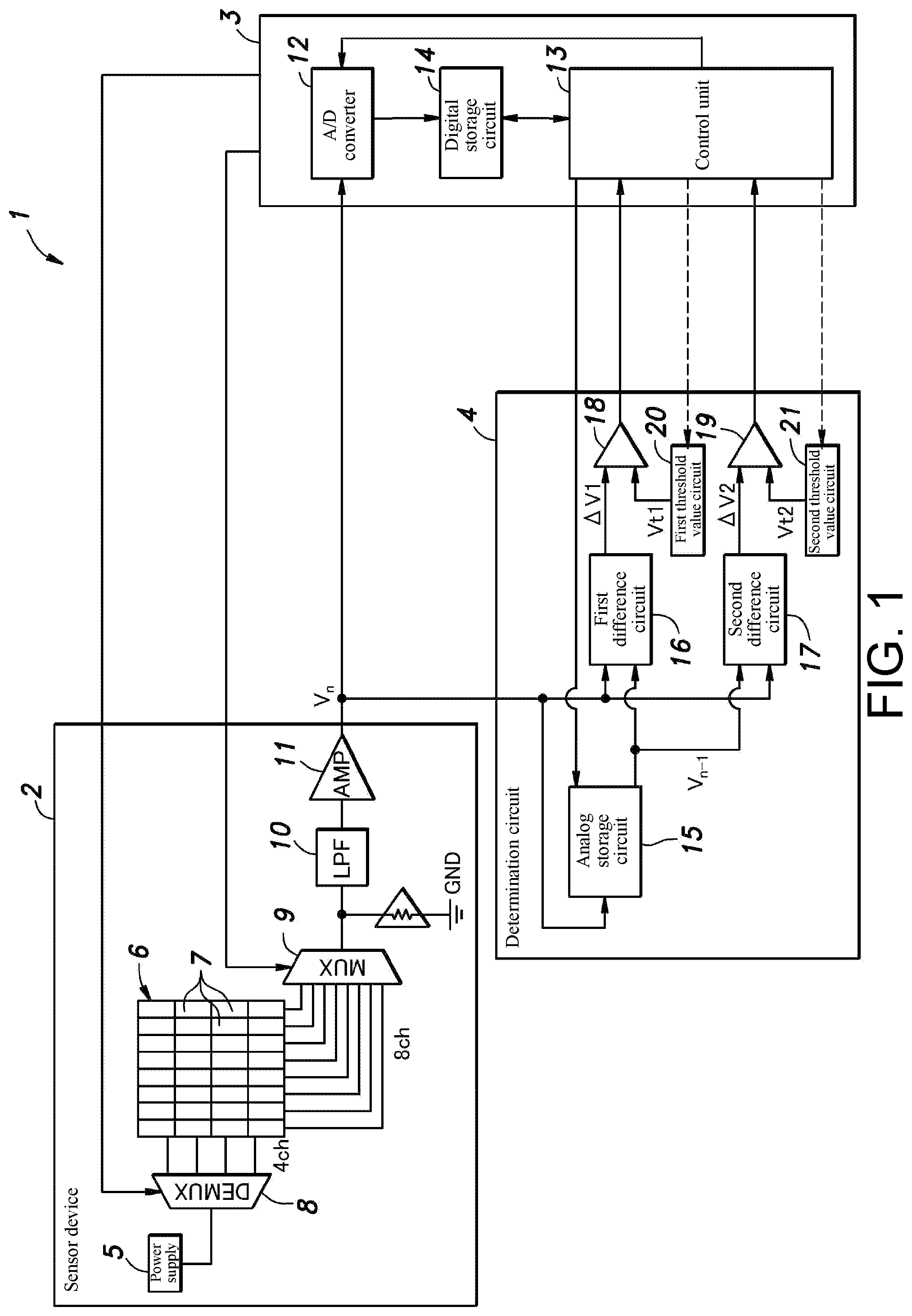 Patent US12107598 — Data acquisition device — Figure 1