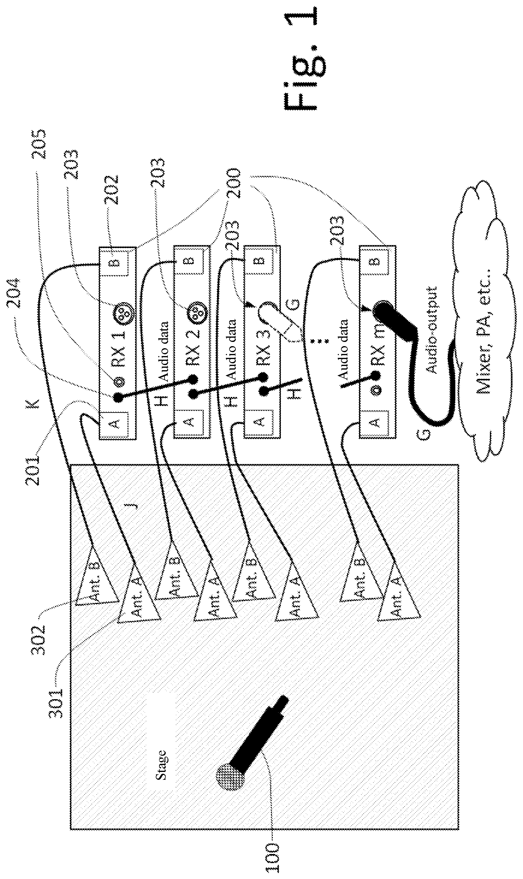 Patent US12107678 — Method for signal processing of cooperating microphone receivers — Figure 1