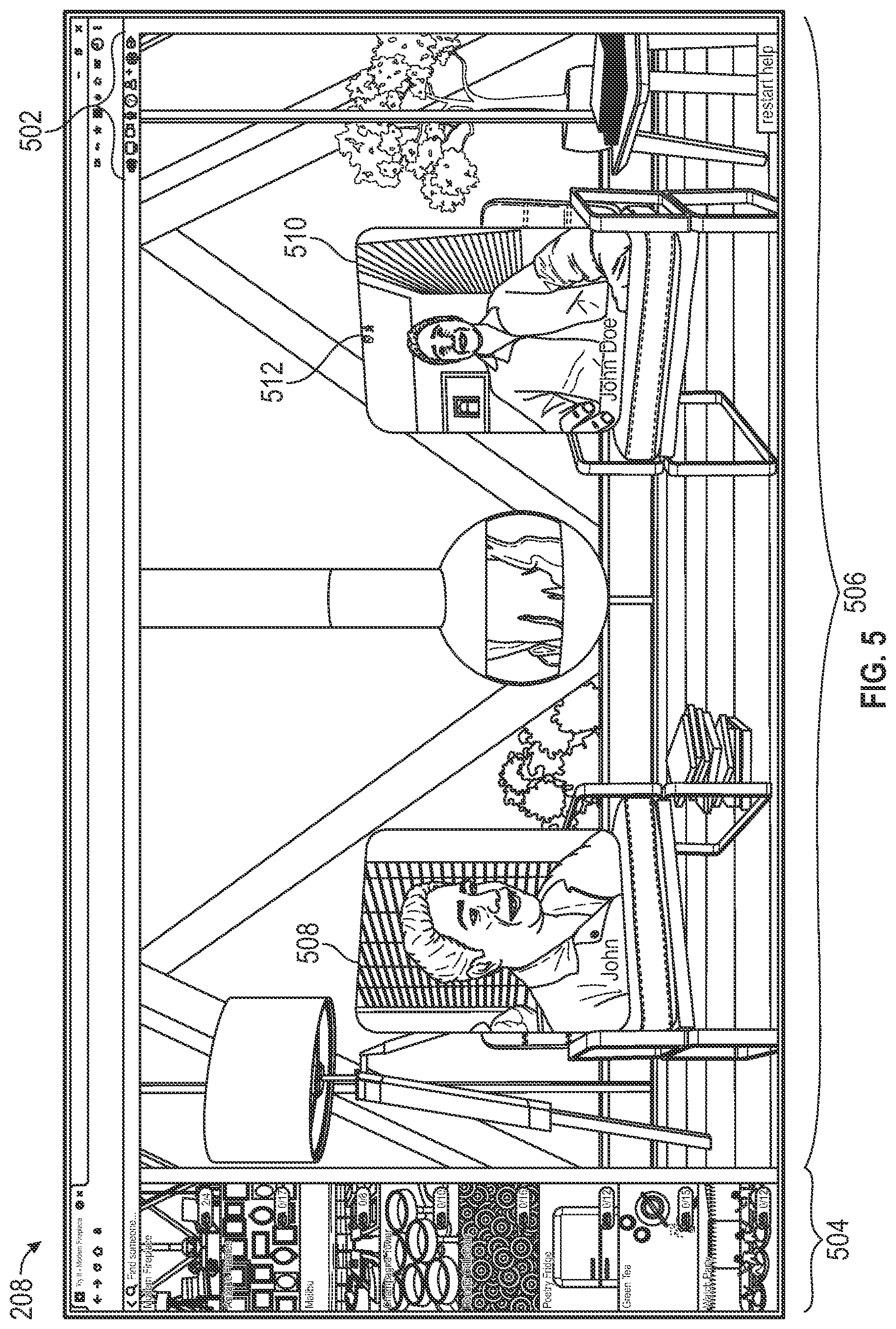 Patent US12107698 Figure 5 – Breakout sessions based on tagging users within a virtual conferencing system