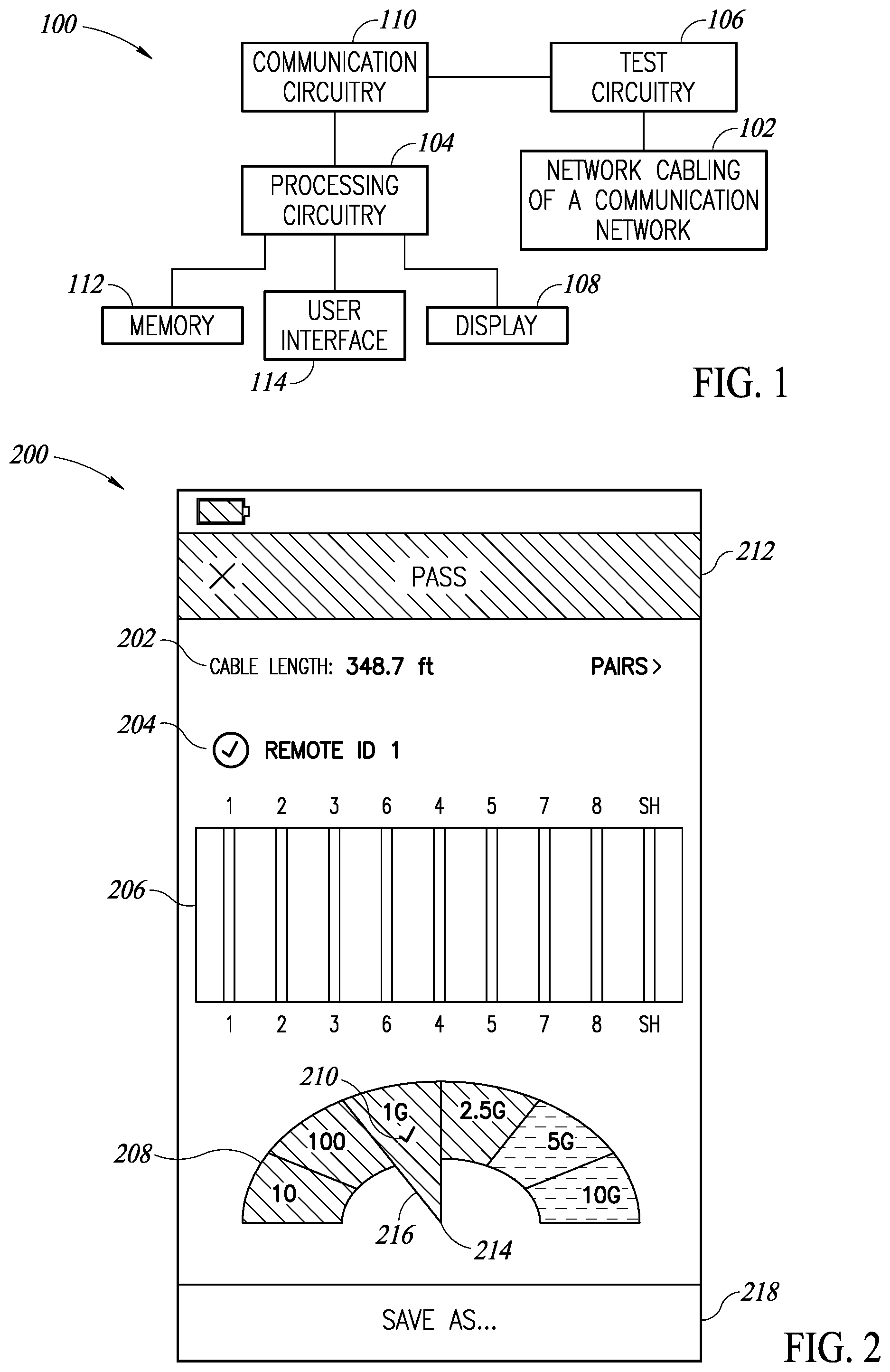 Patent US12107751 — Apparatus and method for testing network cabling in a communication network — Figure 1