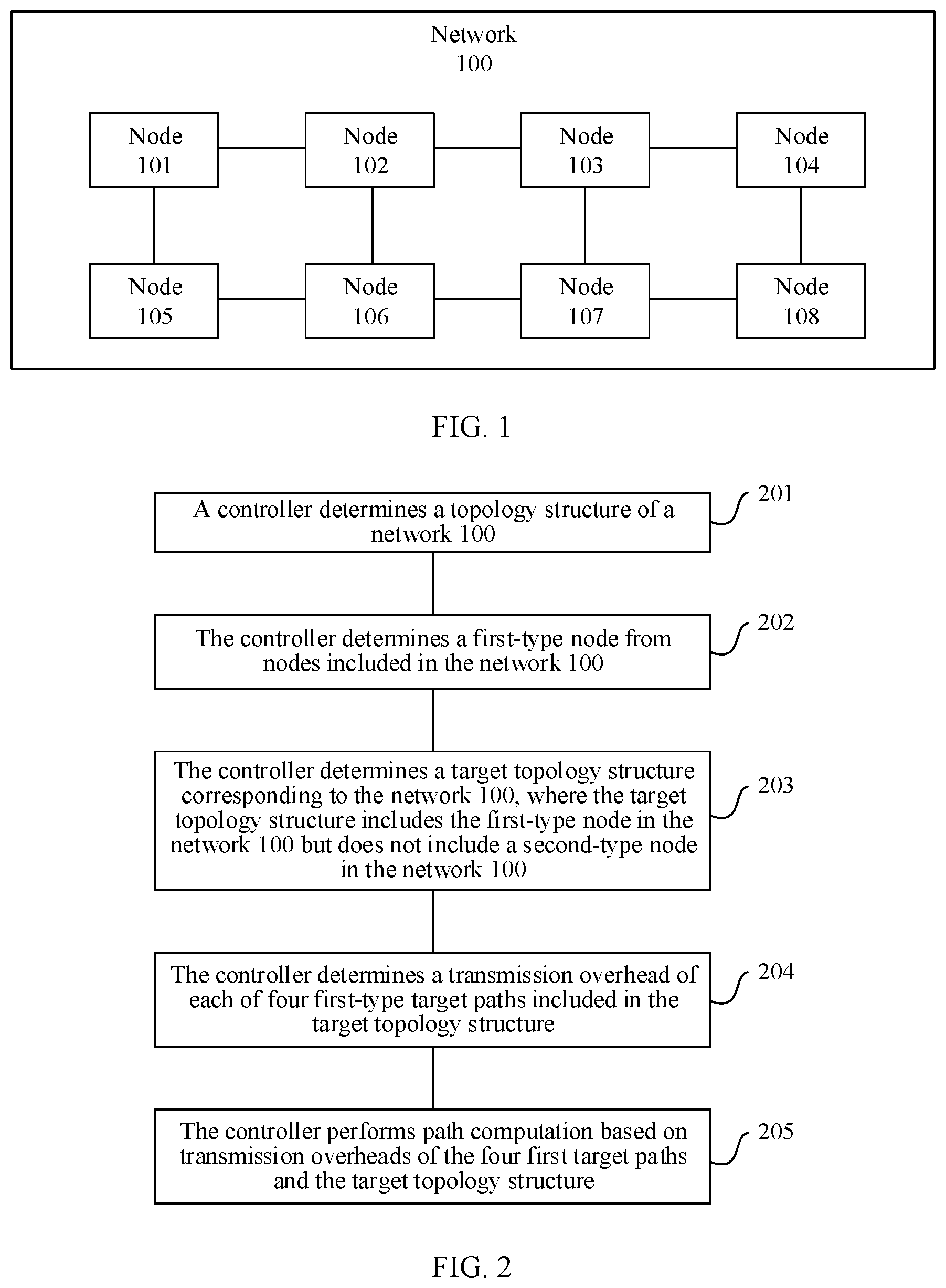 Patent US12107752 — Path determining method and related device — Figure 1