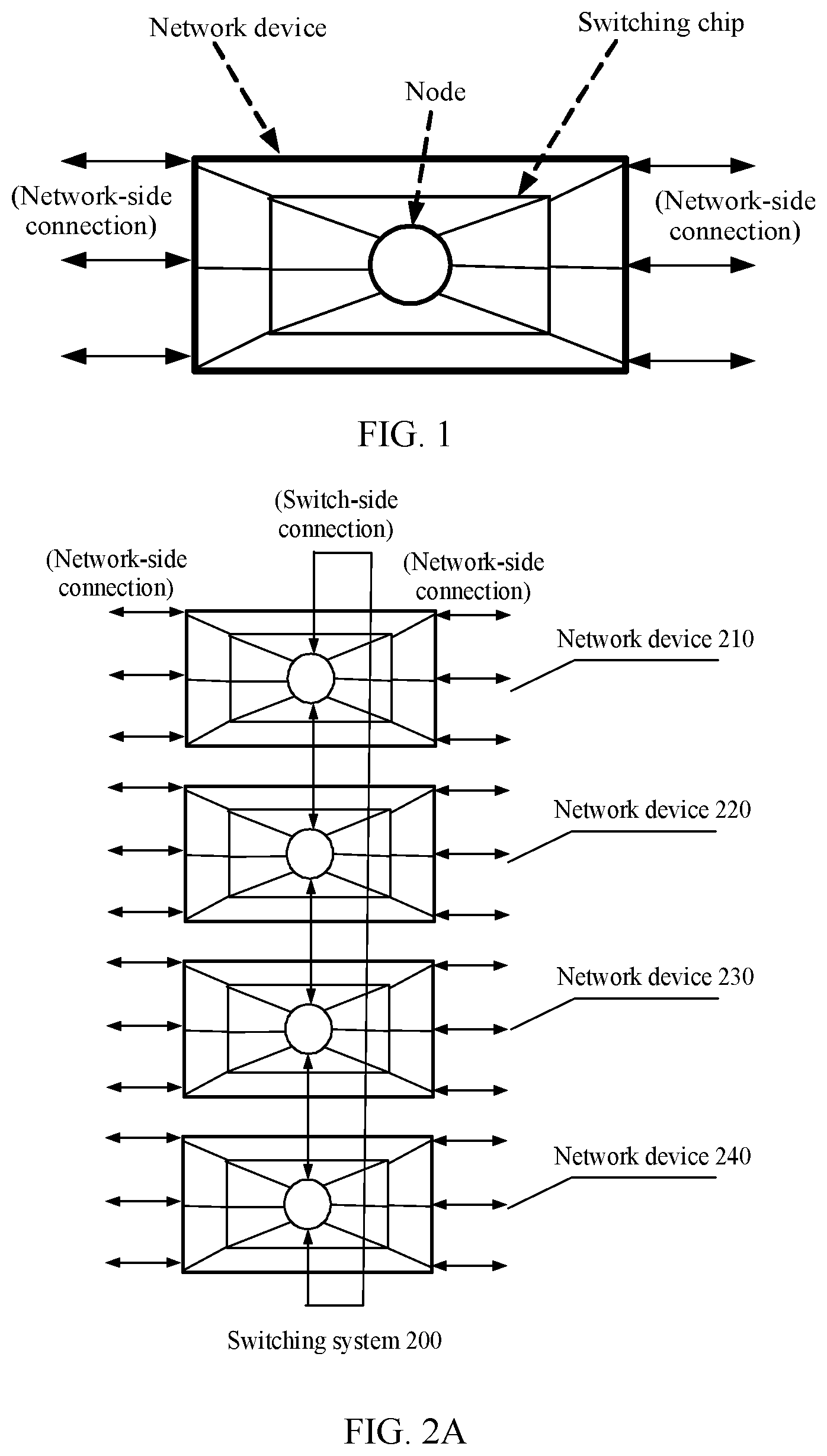 Patent US12107760 — Transmitting traffic on path between nodes in network device based on available bandwidths — Figure 1