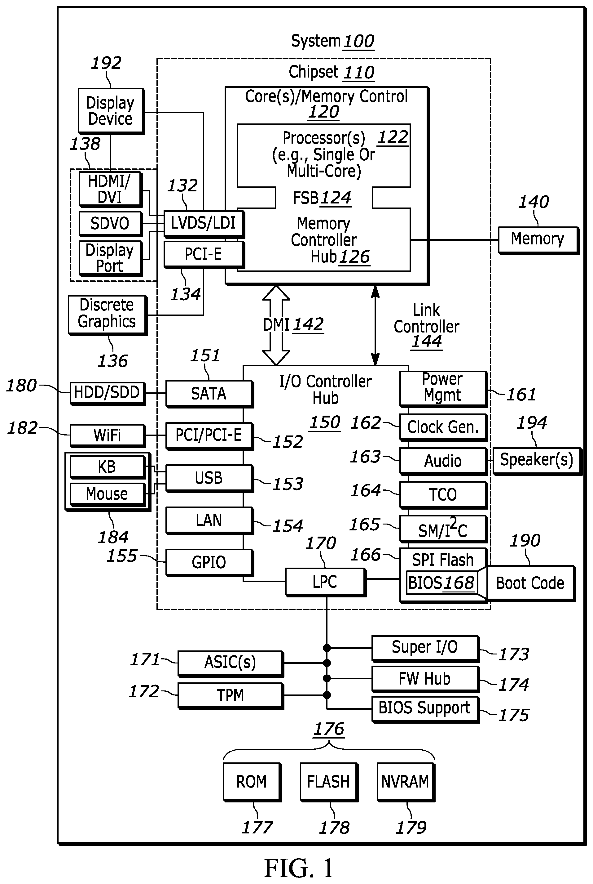 Patent US12107812 — Movement of content from first and second electronic messages into third electronic message — Figure 1