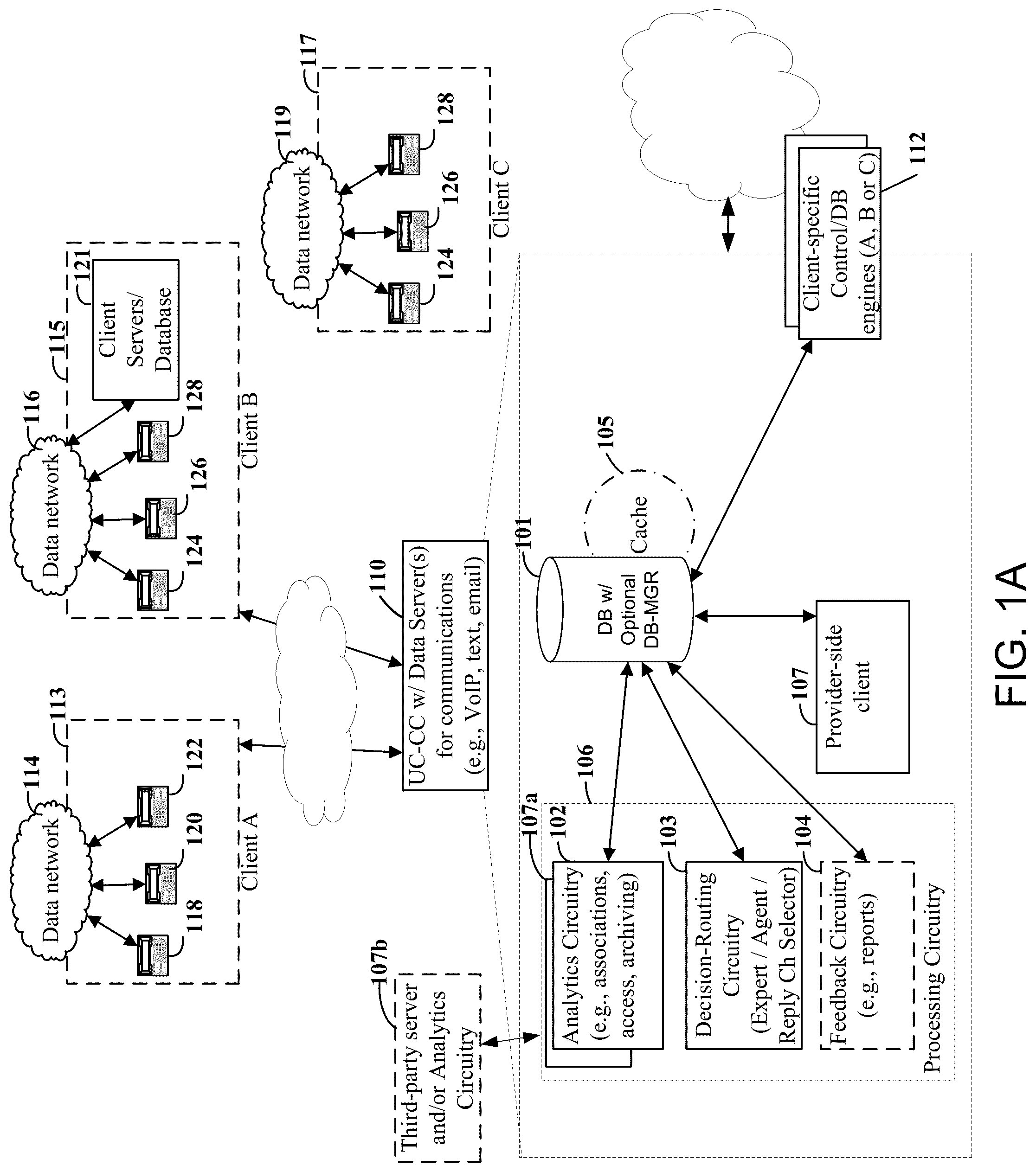 Patent US12107819 Figure 1 – Communications apparatus and method using channel-communications management with intelligent access to peripheral resources
