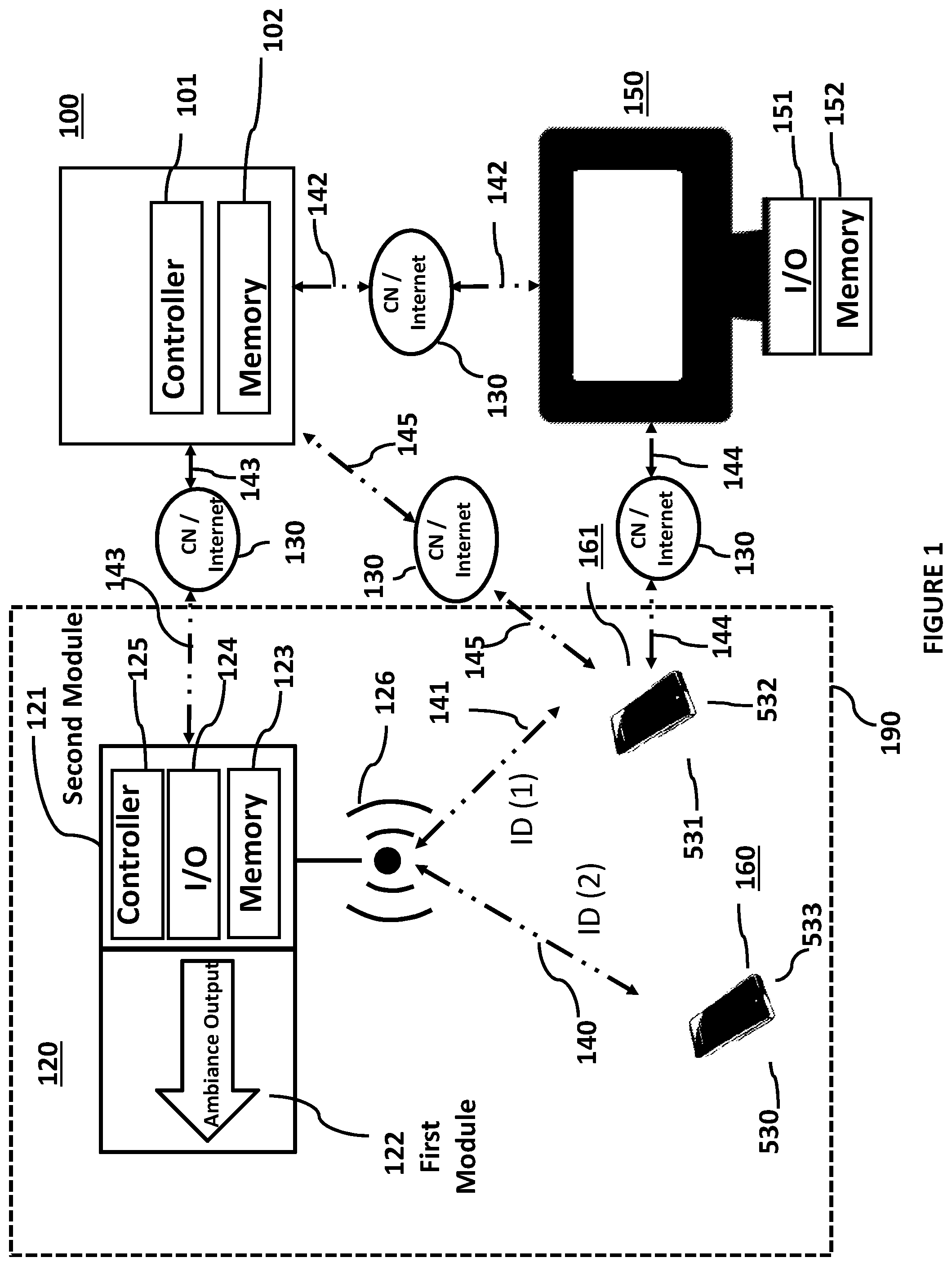 Patent US12107930 — Method, system and apparatus for interacting with a digital work — Figure 1