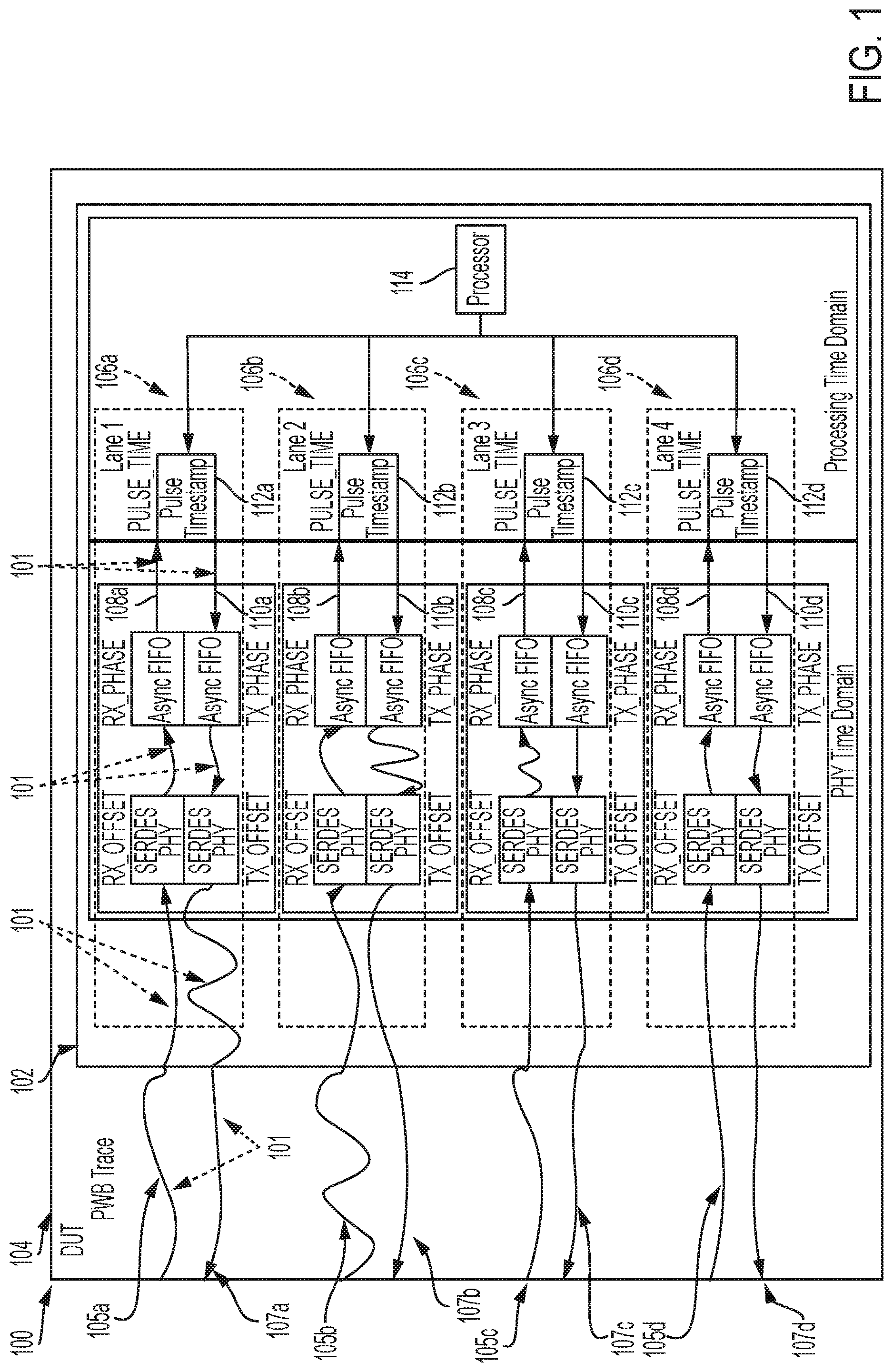 Patent US12107945 — Electrical signal delay calibration system — Figure 1