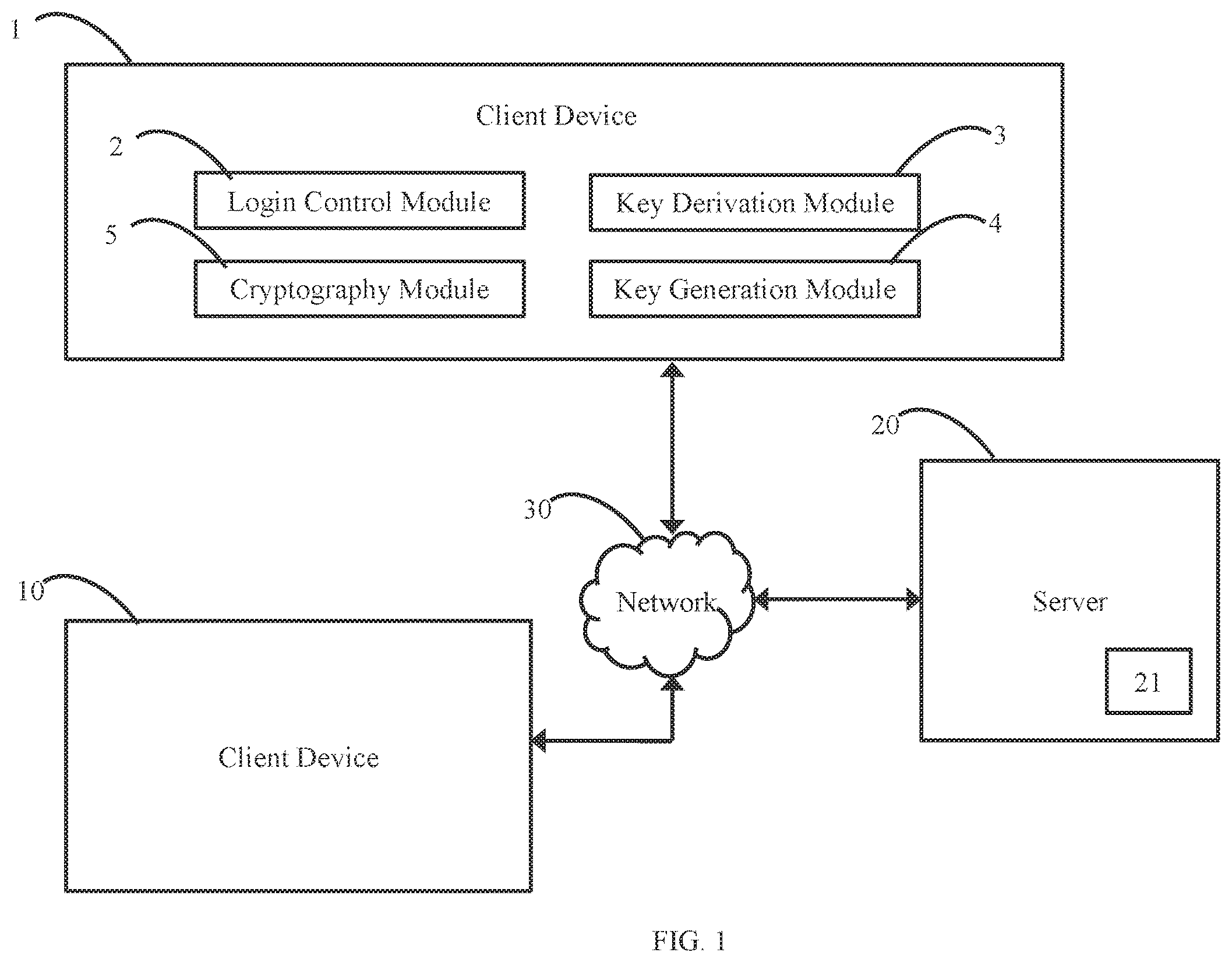Patent US12107960 — Secure and zero knowledge data sharing for cloud applications — Figure 1