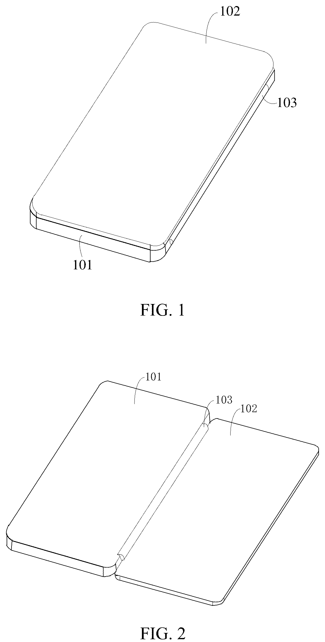 Patent US12107977 — Rotation connection component and foldable mobile terminal — Figure 1