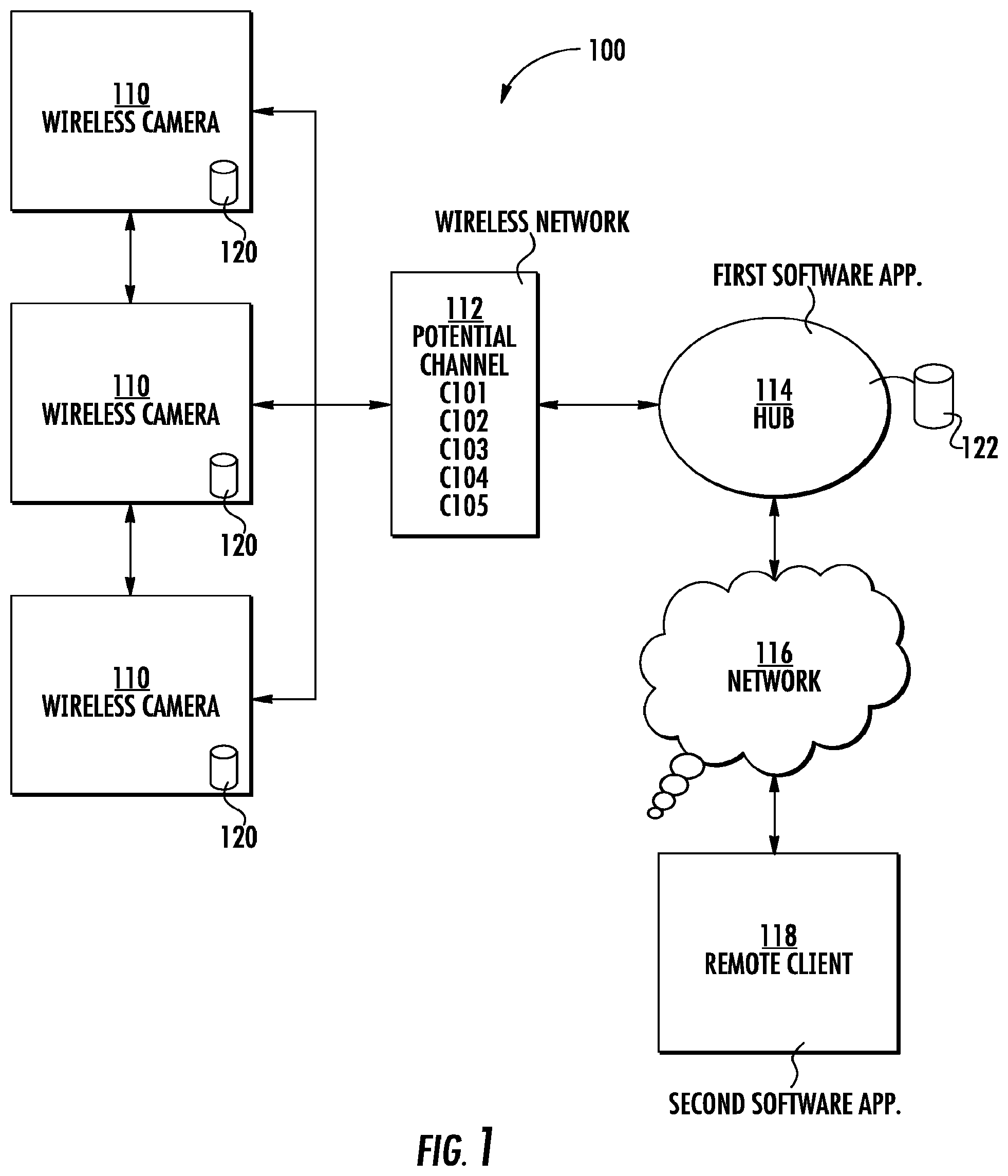Patent US12108099 — Synchronizing the storing of streaming video — Figure 1