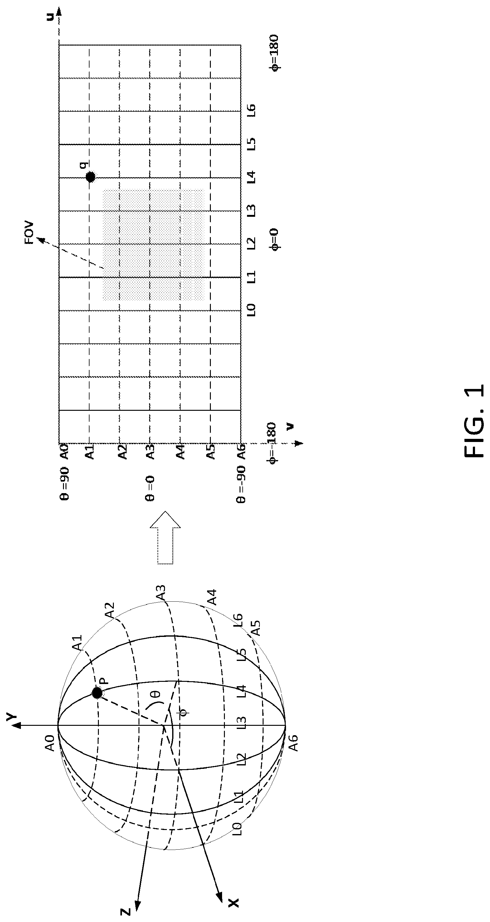 Patent US12108125 — 360-degree video delivery over next generation network — Figure 1