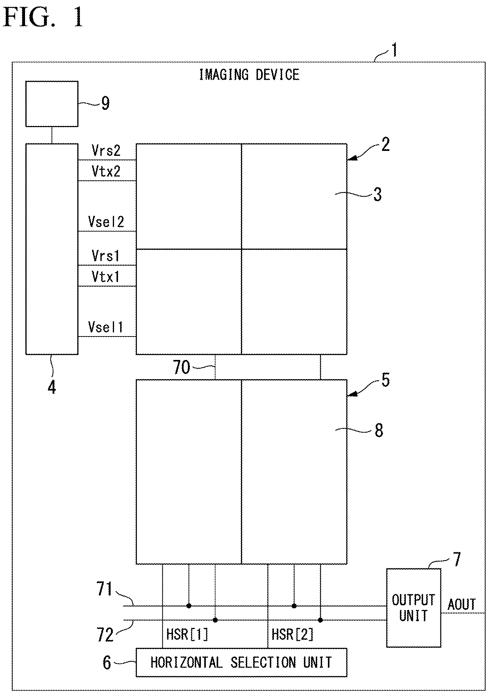 Patent US12108176 — Imaging device and endoscope system — Figure 1