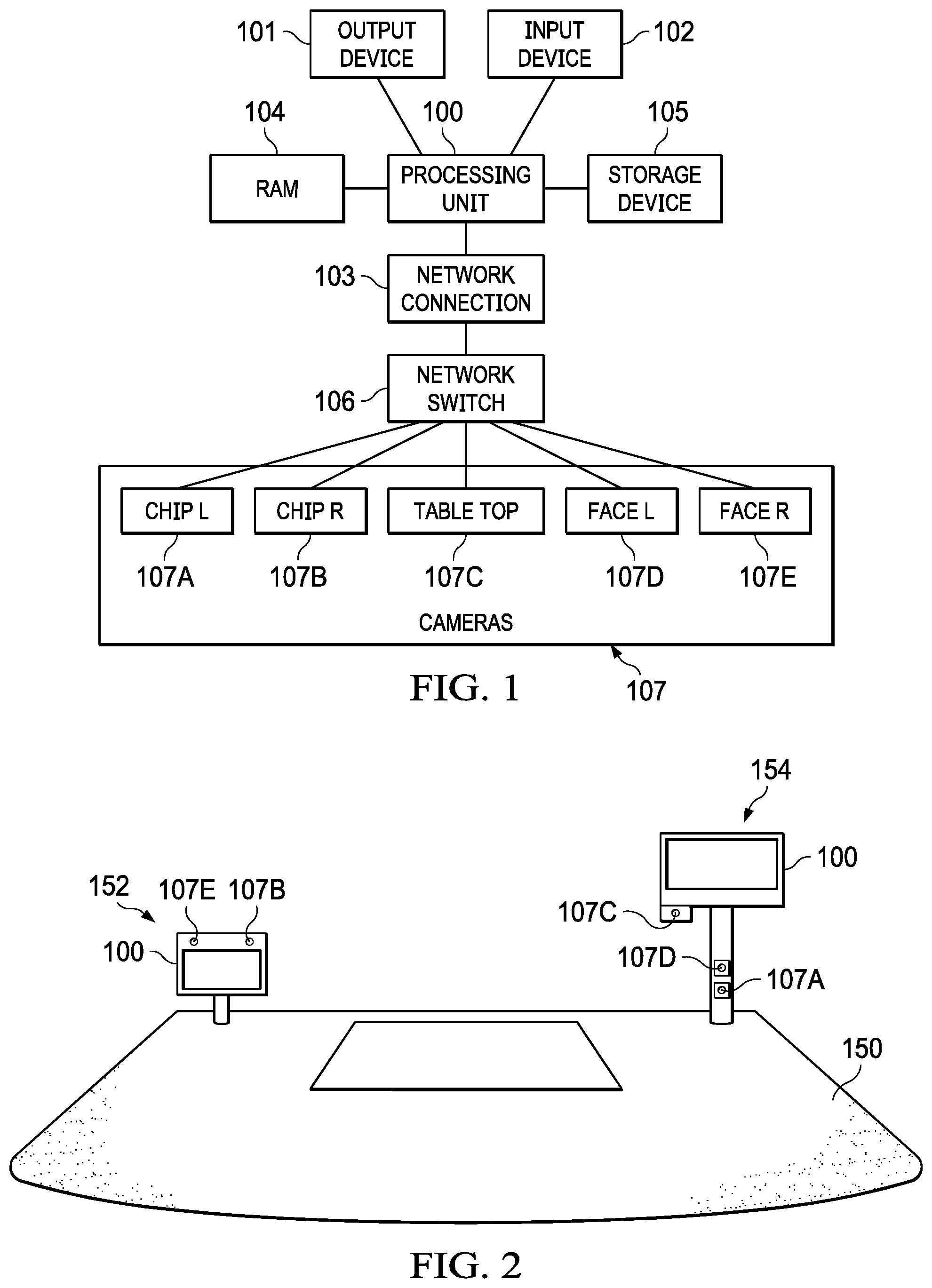 Patent US12108193 — Gaming table events detecting and processing — Figure 1