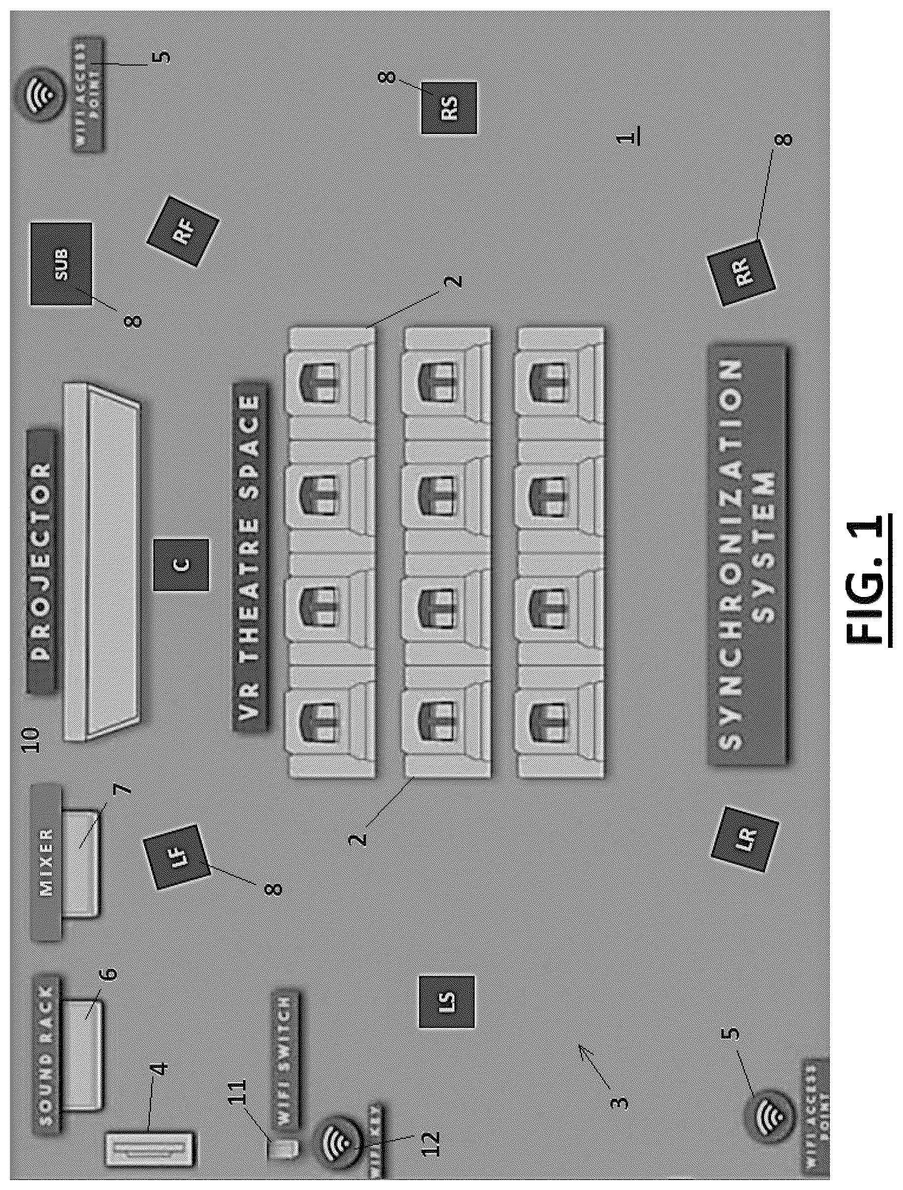 Patent US12108235 — Virtual reality headset audio synchronization system — Figure 1