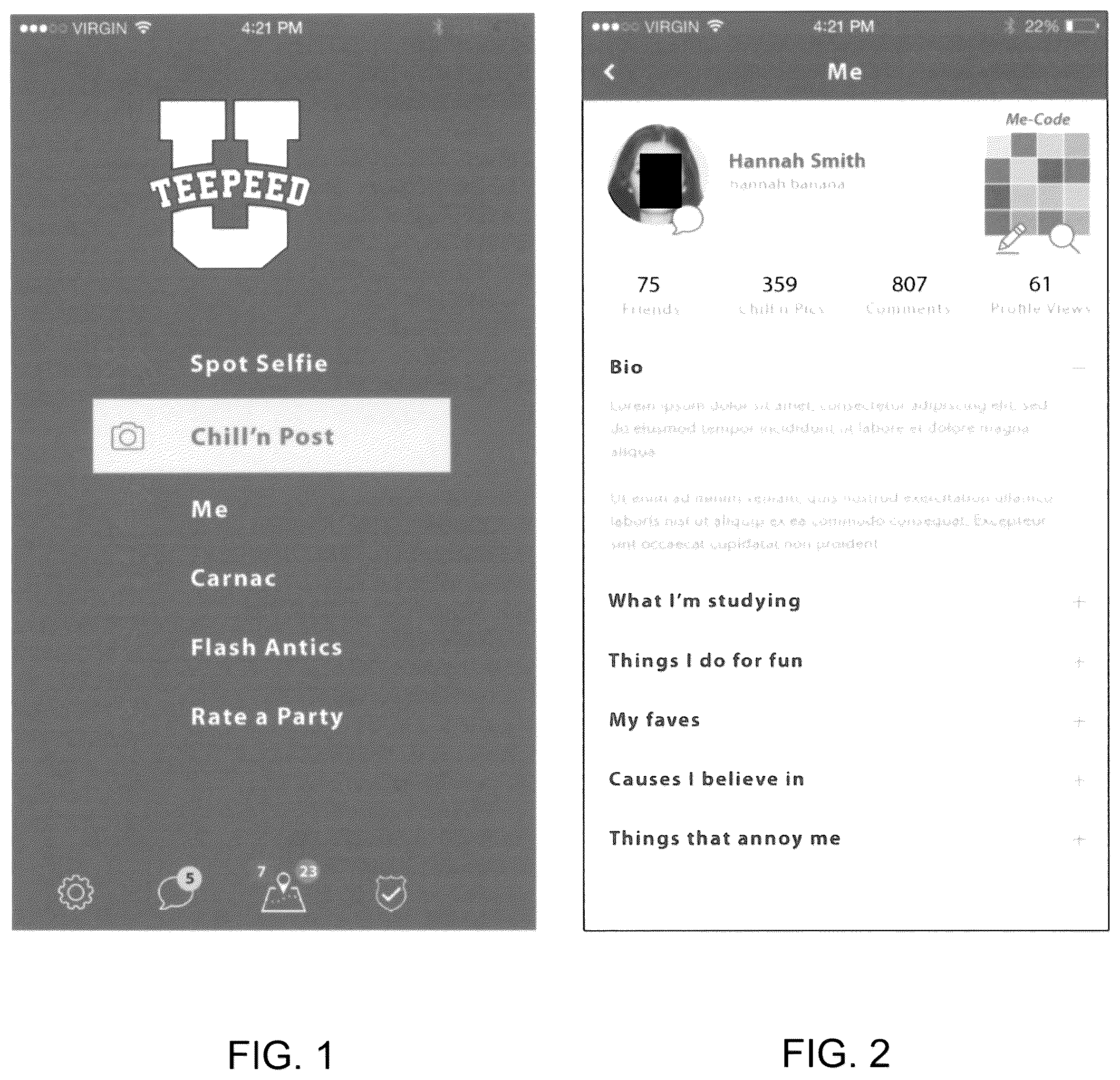 Patent US12108303 — Social media systems and methods and mobile devices therefor — Figure 1