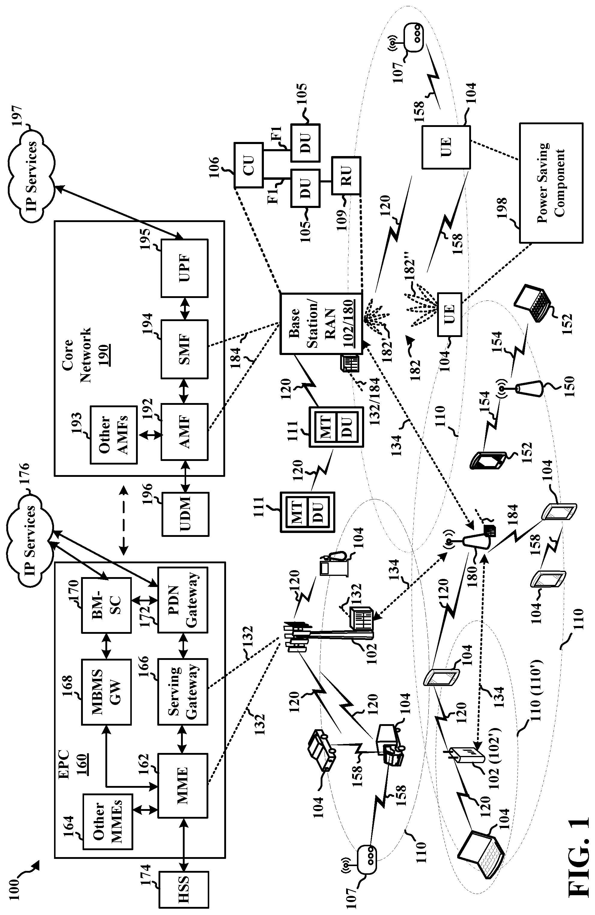 Patent US12108337 — Resource reservation indication for mode 2 resource allocation with power saving — Figure 1