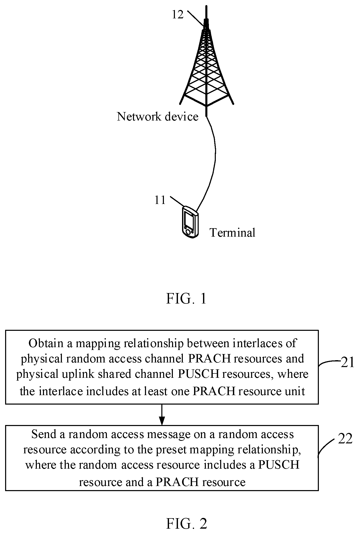 Patent US12108462 — Information transmission method for random access procedure and terminal — Figure 1