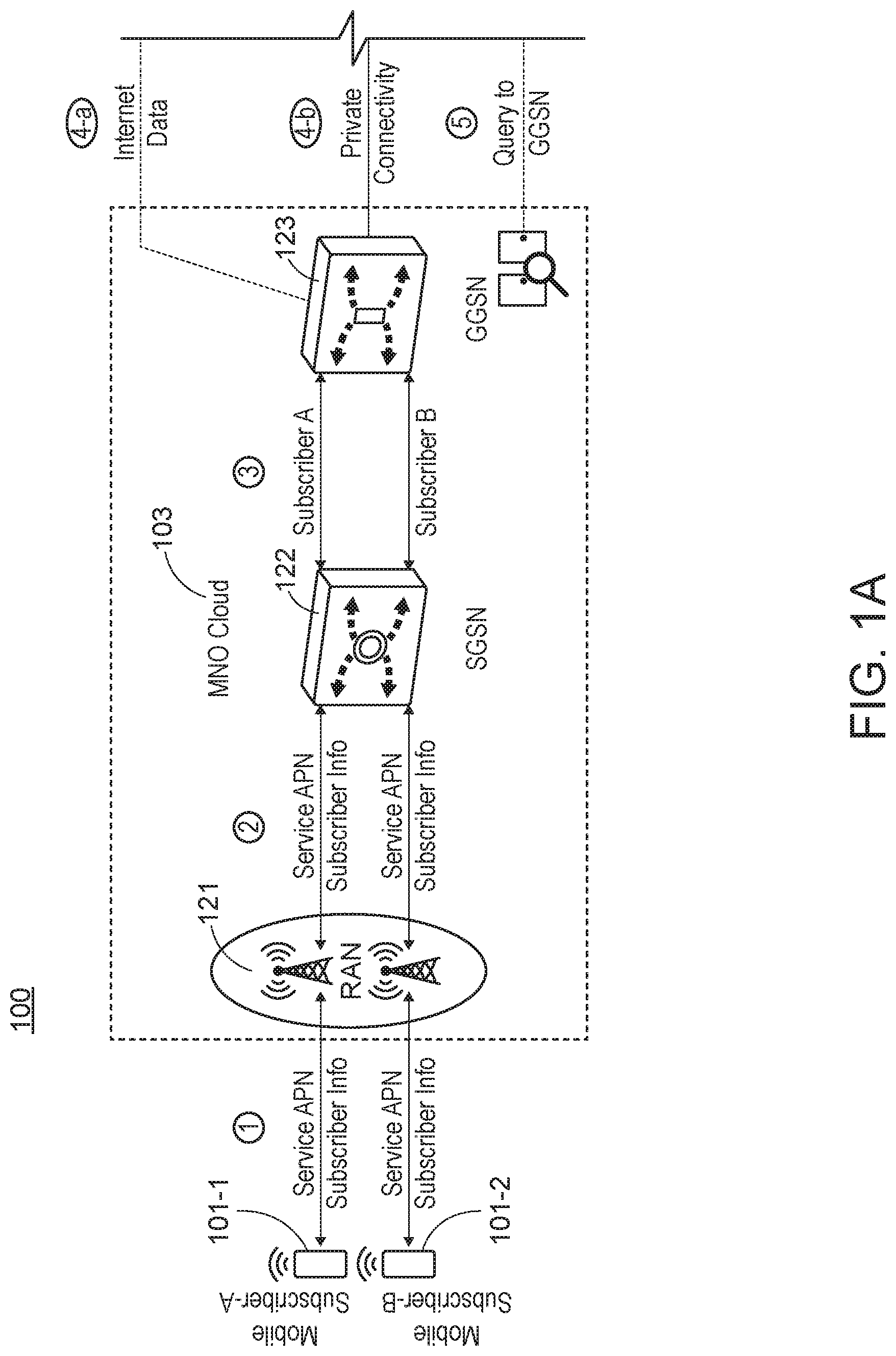 Patent US12108489 — Accessing a privately hosted application from a device connected to a wireless network — Figure 1