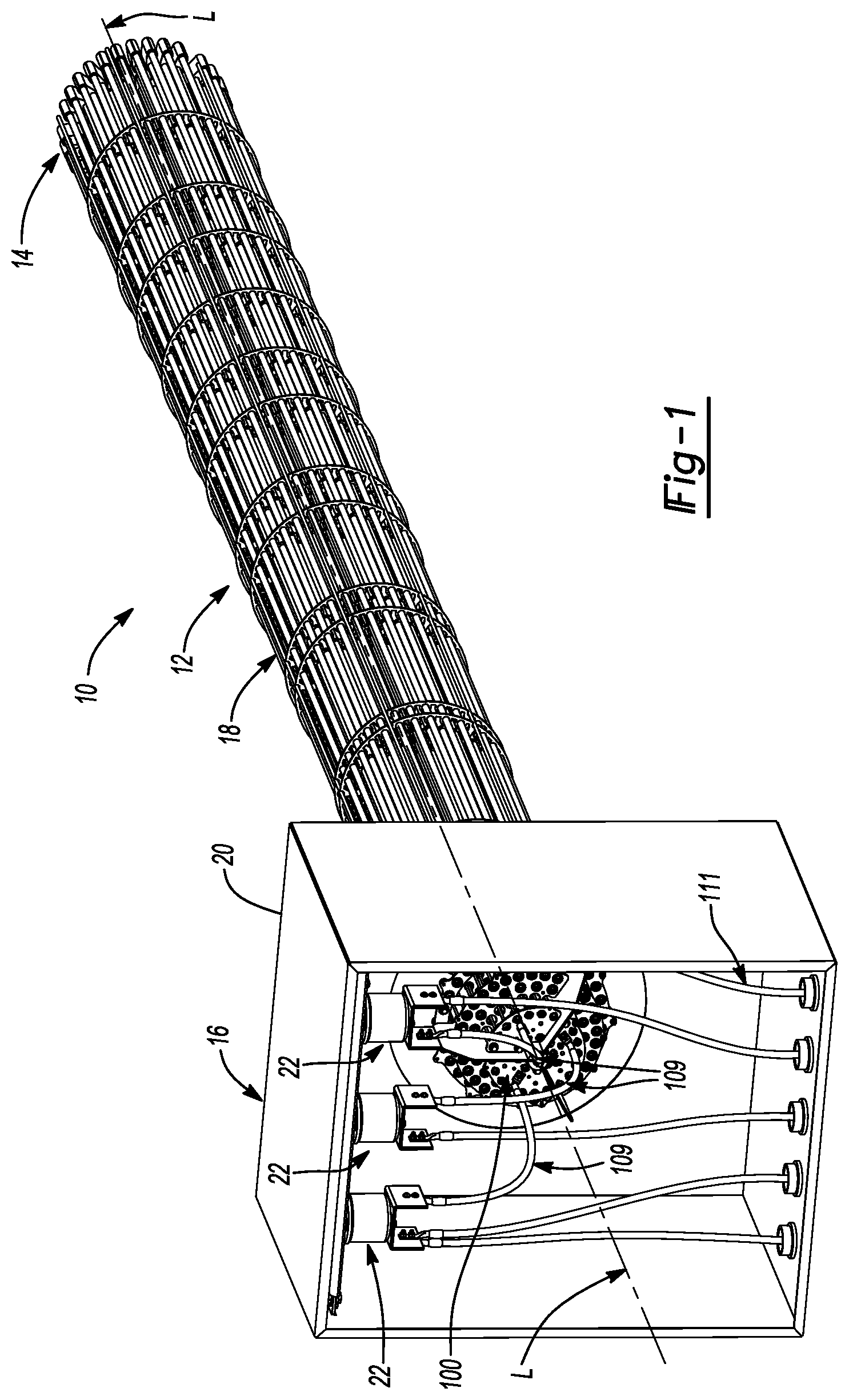 Patent US12108501 — Medium voltage bus system for electric circulation heaters — Figure 1