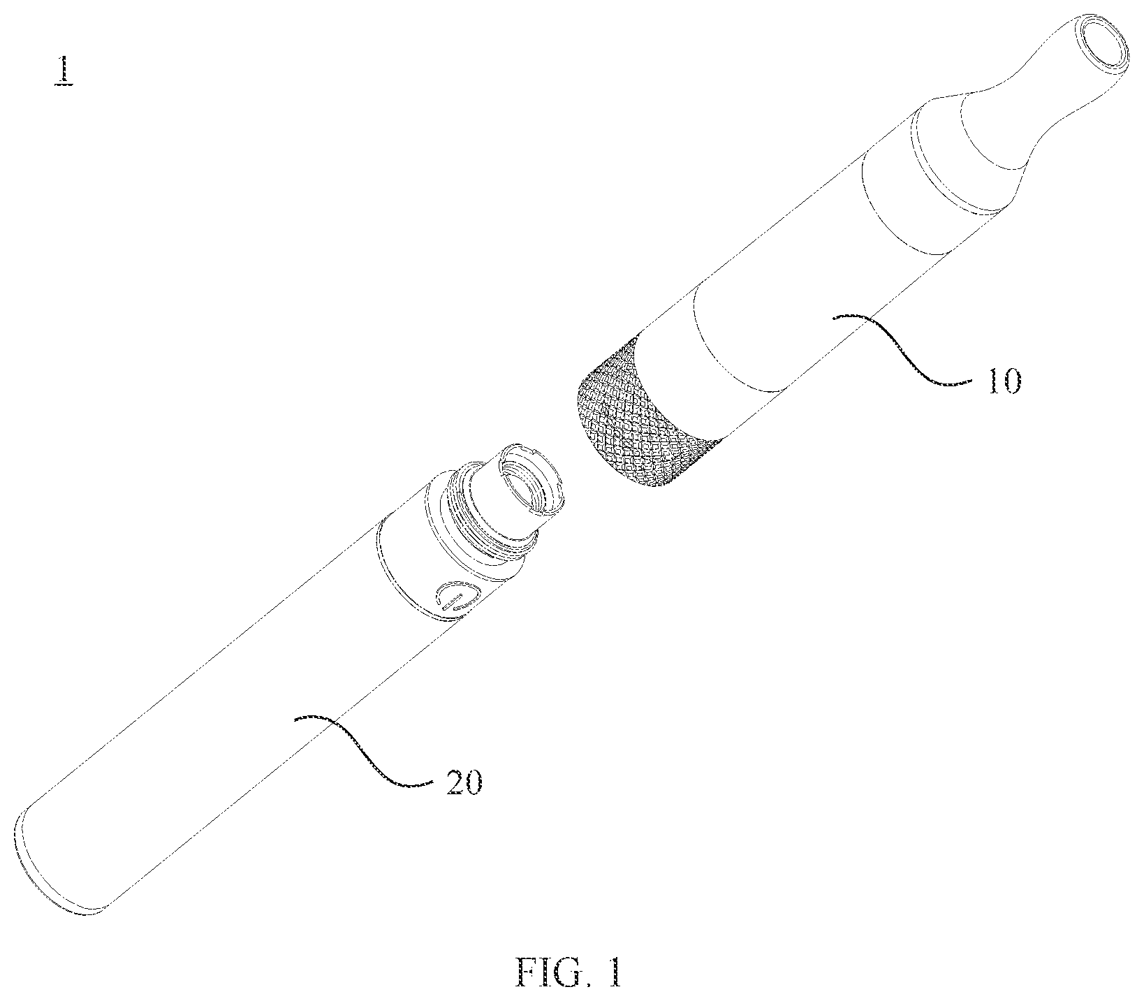Patent US12108502 — Electronic cigarette and atomizing assembly and atomizing element thereof — Figure 1
