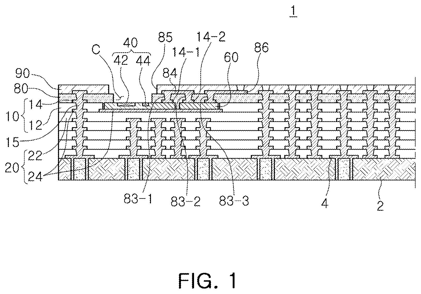 Patent US12108535 — Printed circuit board and printed circuit board package — Figure 1