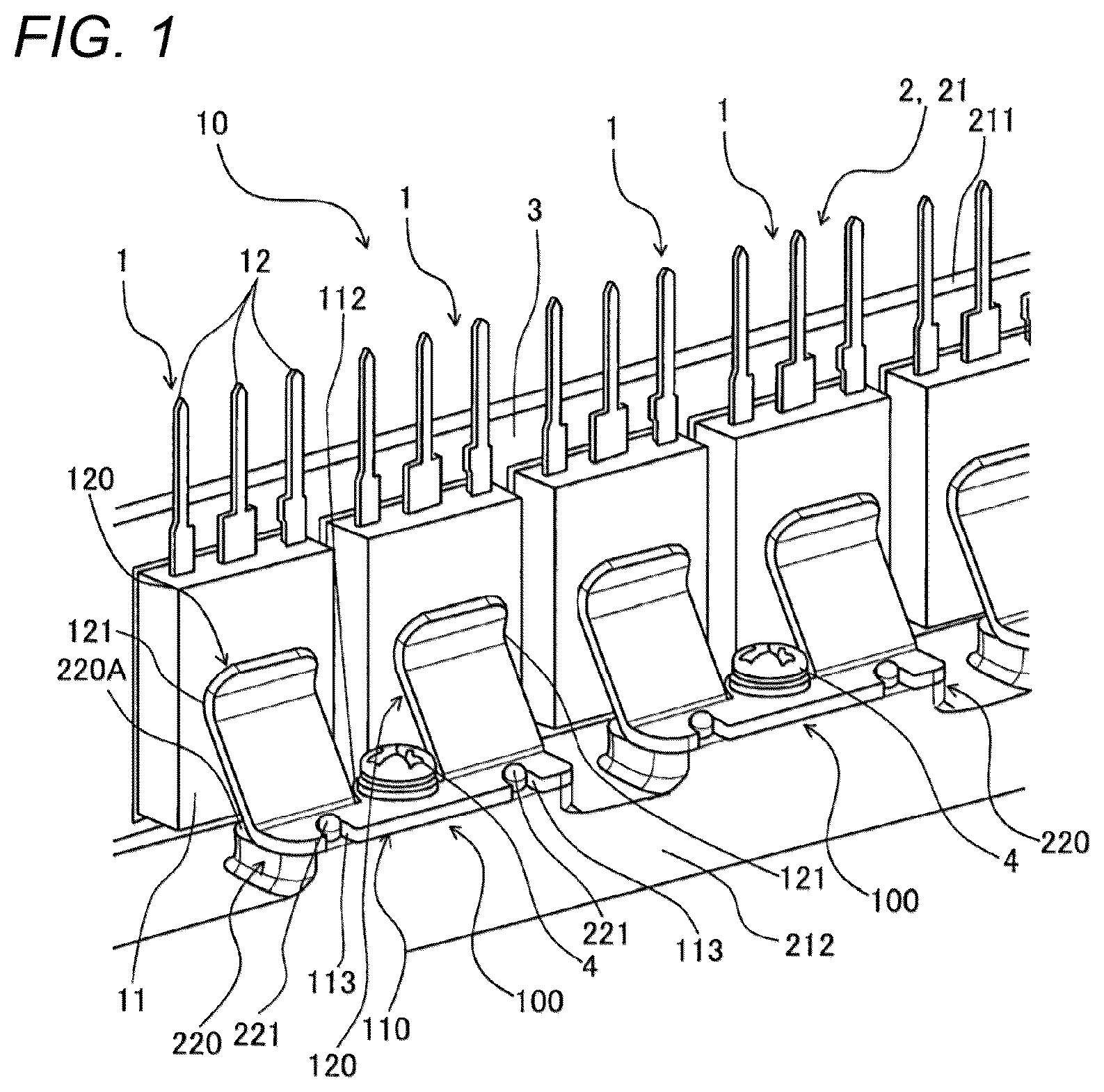 Patent US12108554 — Fixing structure of electronic component and in-vehicle charger — Figure 1