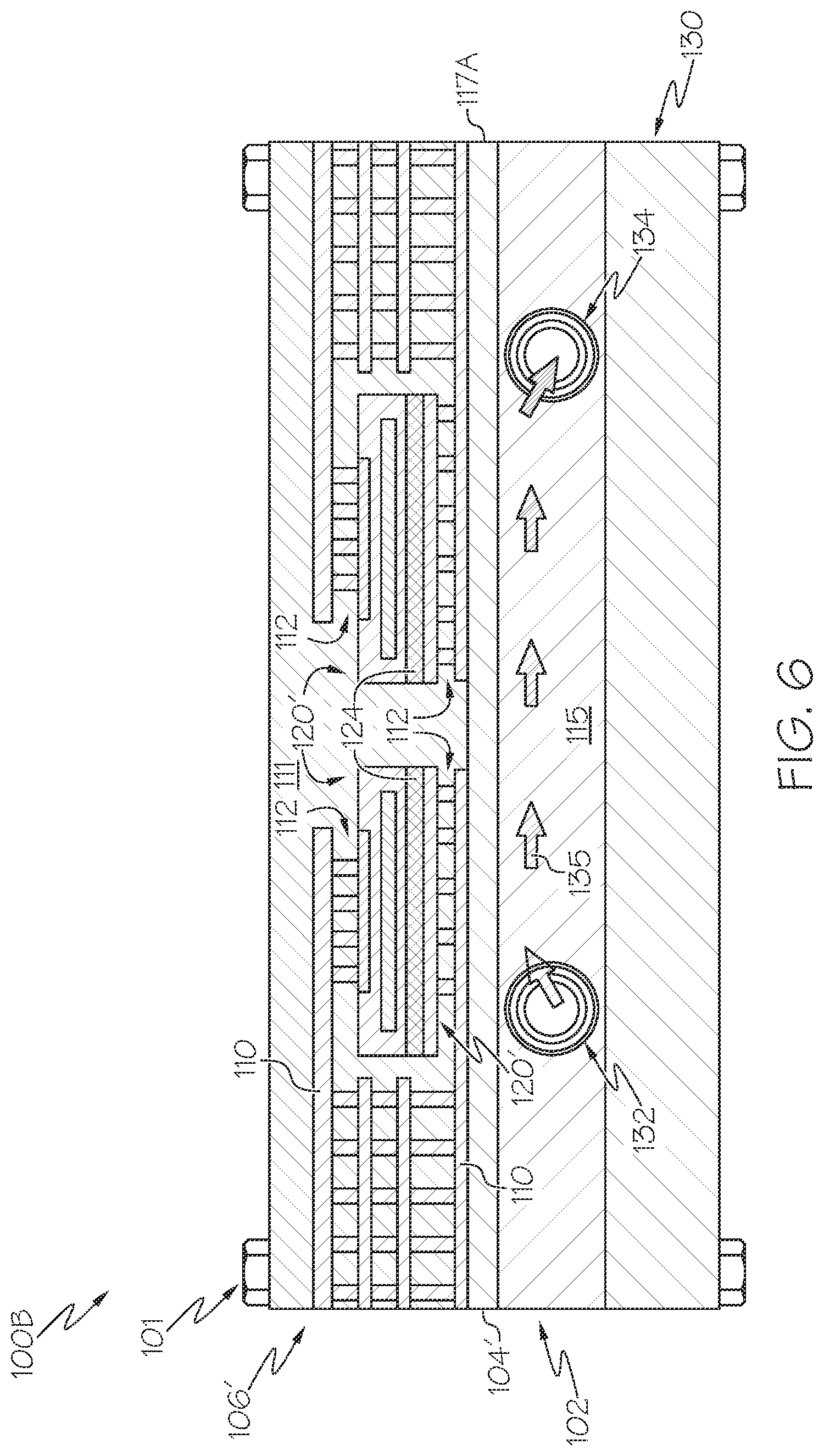 Patent US12108563 Figure 5 – Power electronics assemblies having embedded power electronics devices