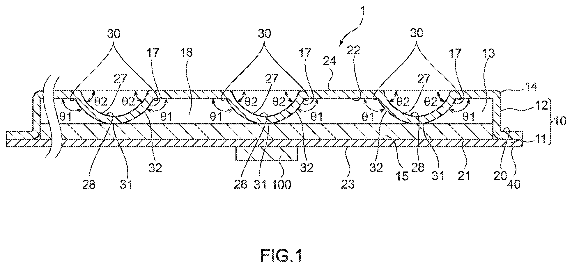 Patent US12108570 — Vapor chamber — Figure 1