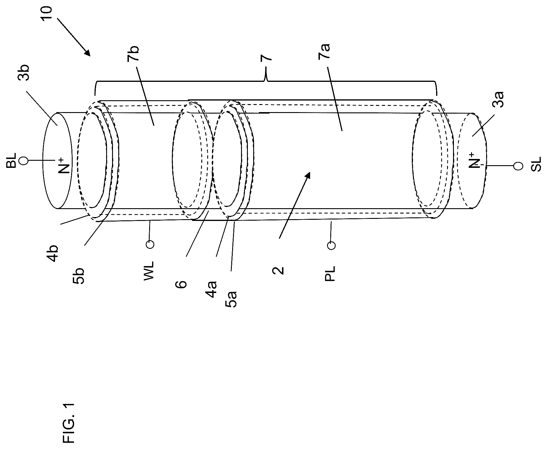 Patent US12108589 — Memory device through use of semiconductor device — Figure 1
