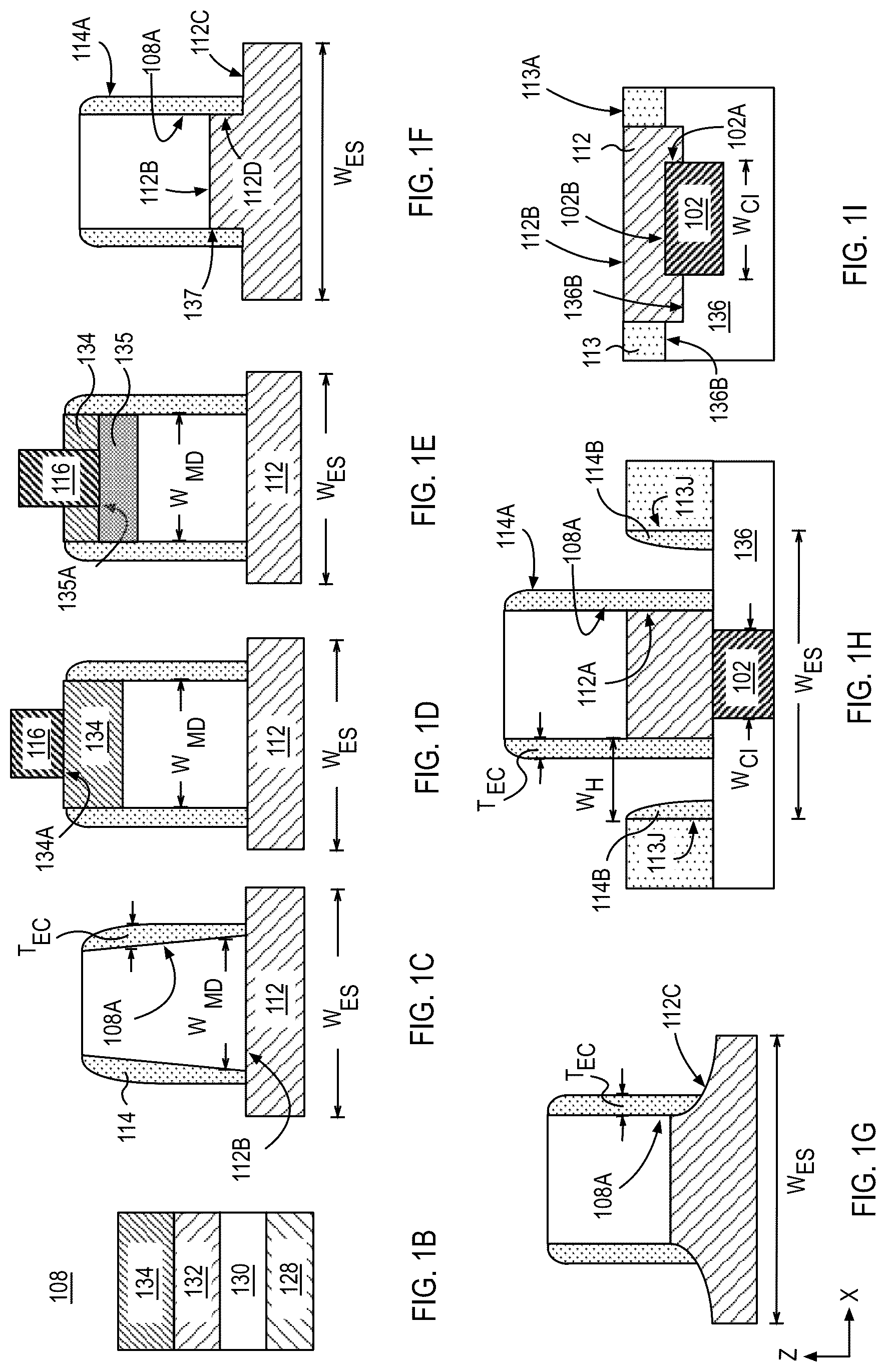 Patent US12108607 Figure 2 – Devices with continuous electrode plate and methods of fabrication