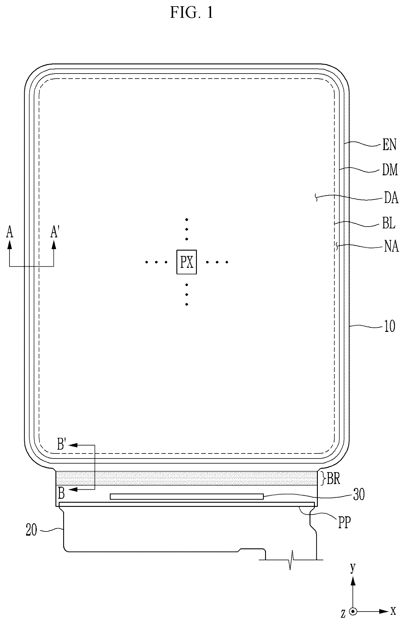 Patent US12108621 — Display device — Figure 1