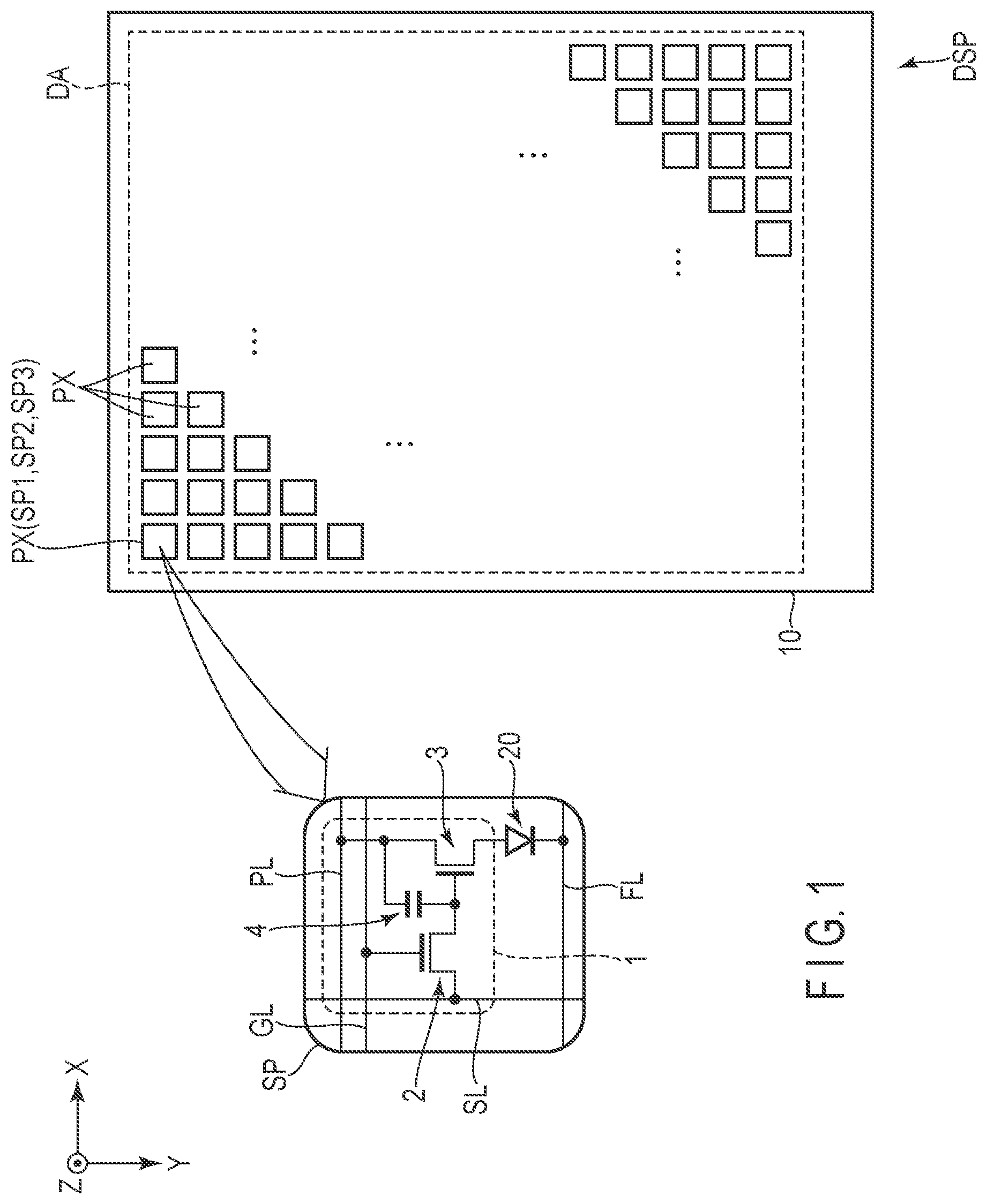 Patent US12108631 — Display device — Figure 1