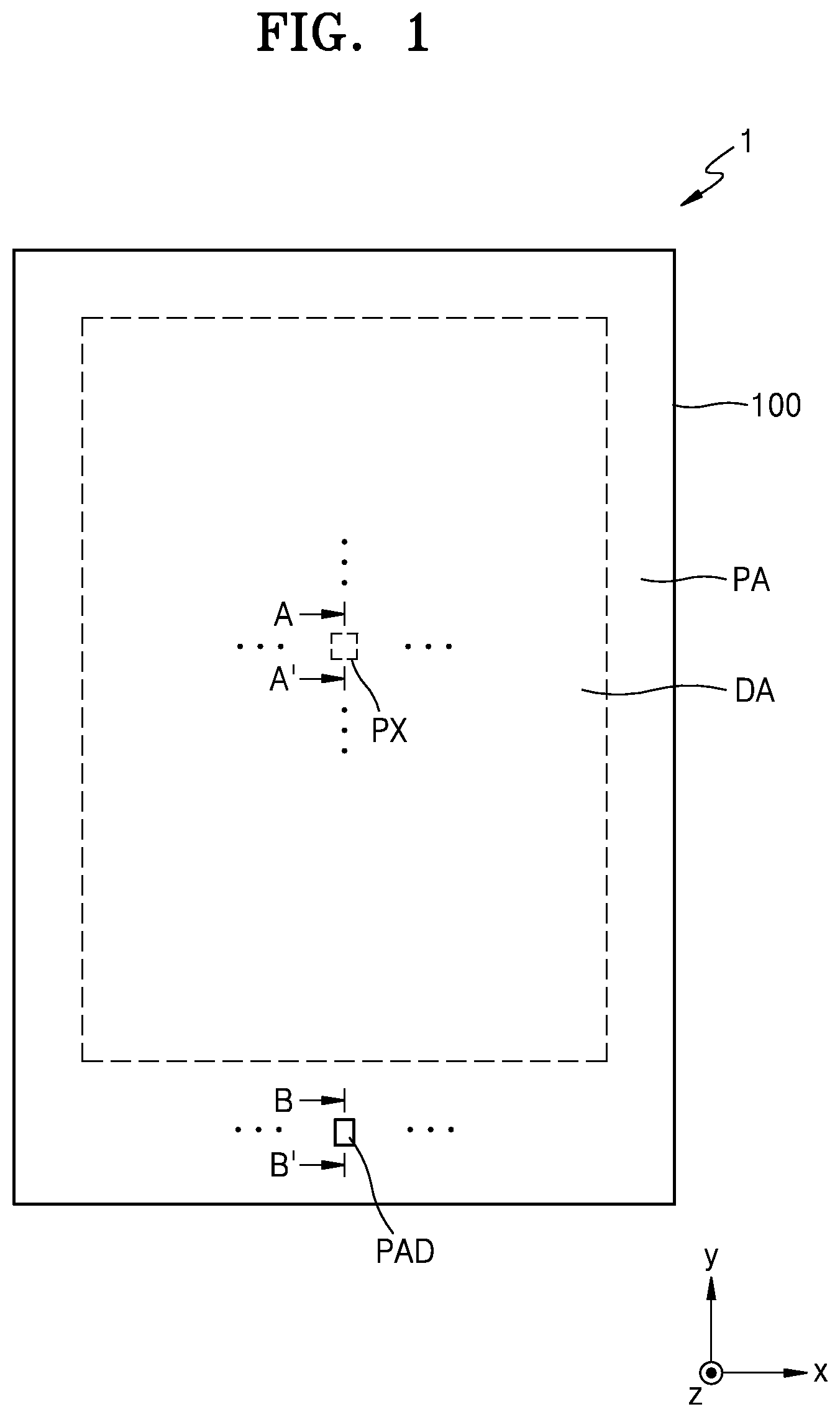 Patent US12108638 — Display apparatus with exposed pad electrode — Figure 1