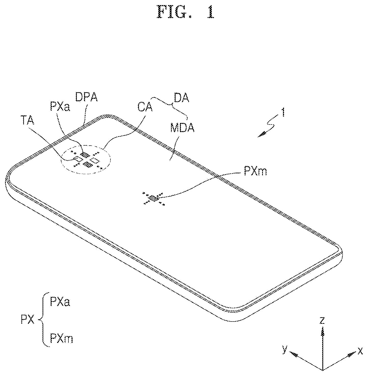 Patent US12108644 — Display panel and display apparatus including the same — Figure 1