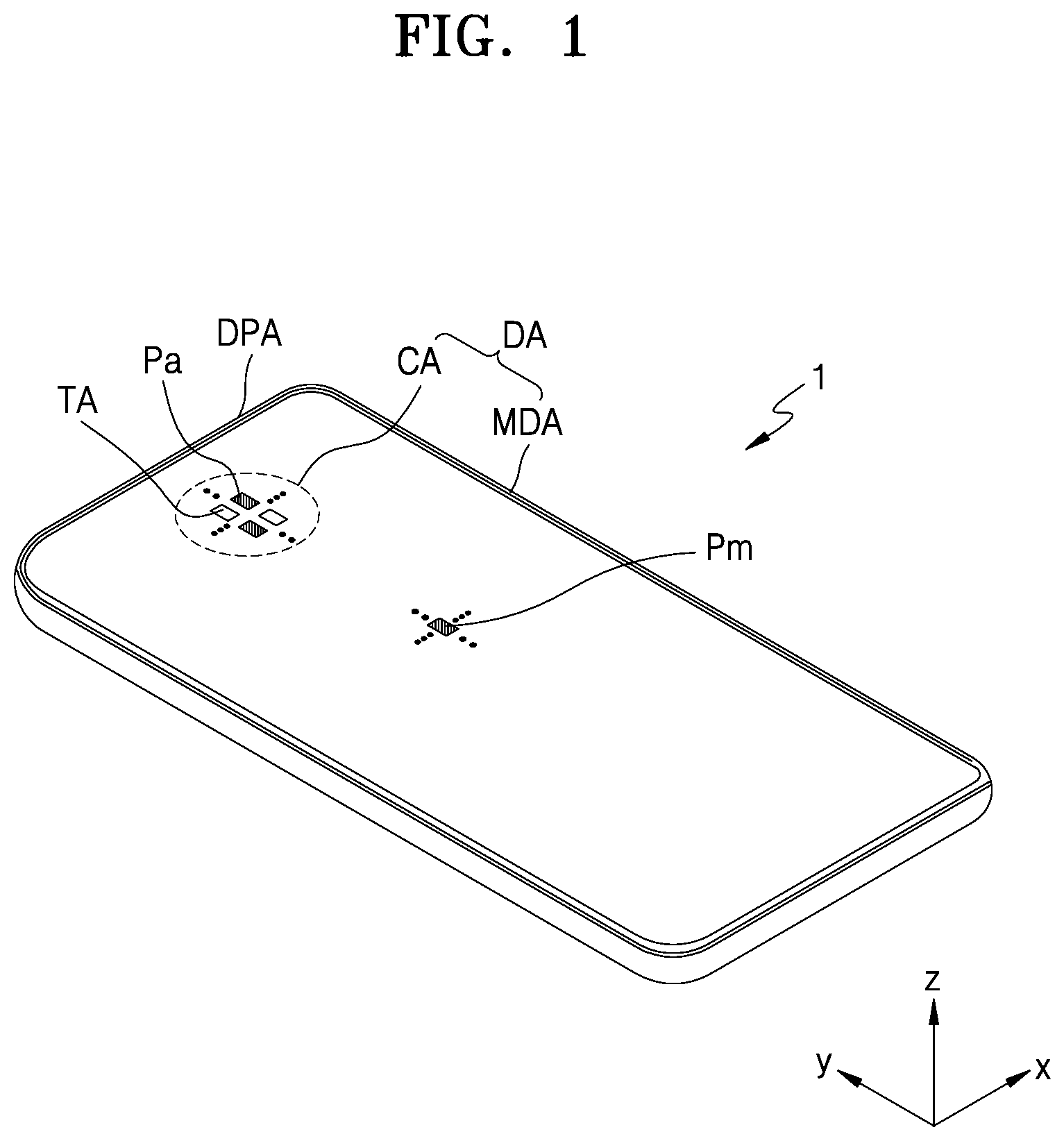 Patent US12108645 — Display panel and display apparatus including the same — Figure 1