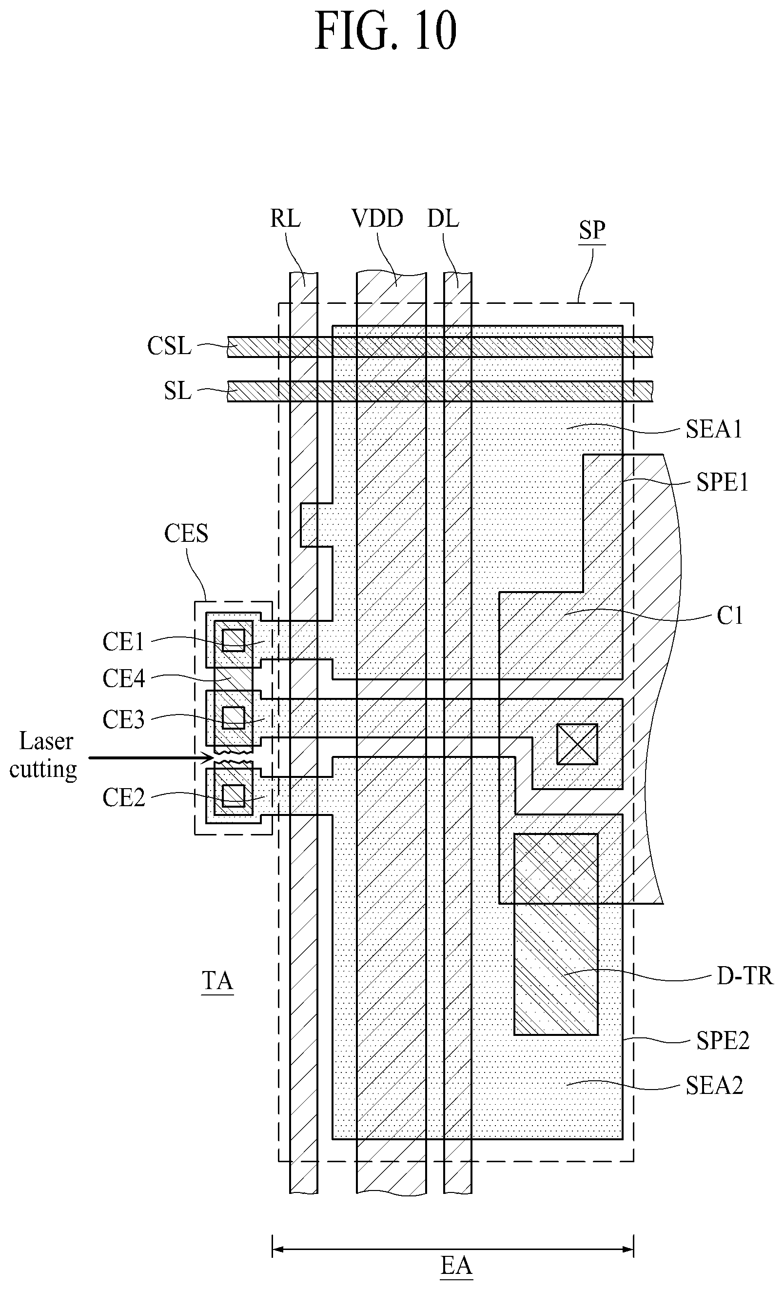 Patent US12108652 Figure 9 – Display device having repair structure