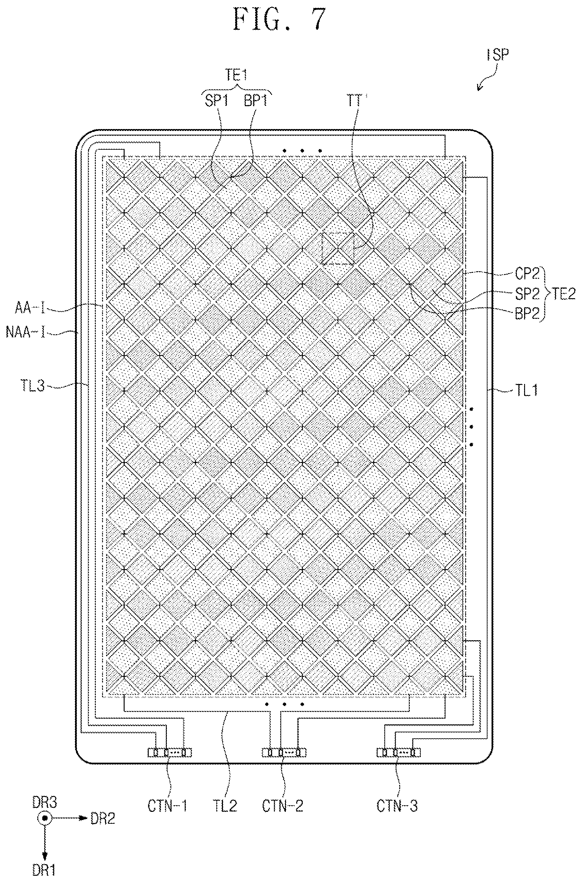 Patent US12112006 Figure 9 – Input sensing panel, display device having the same, and method of manufacturing the display device