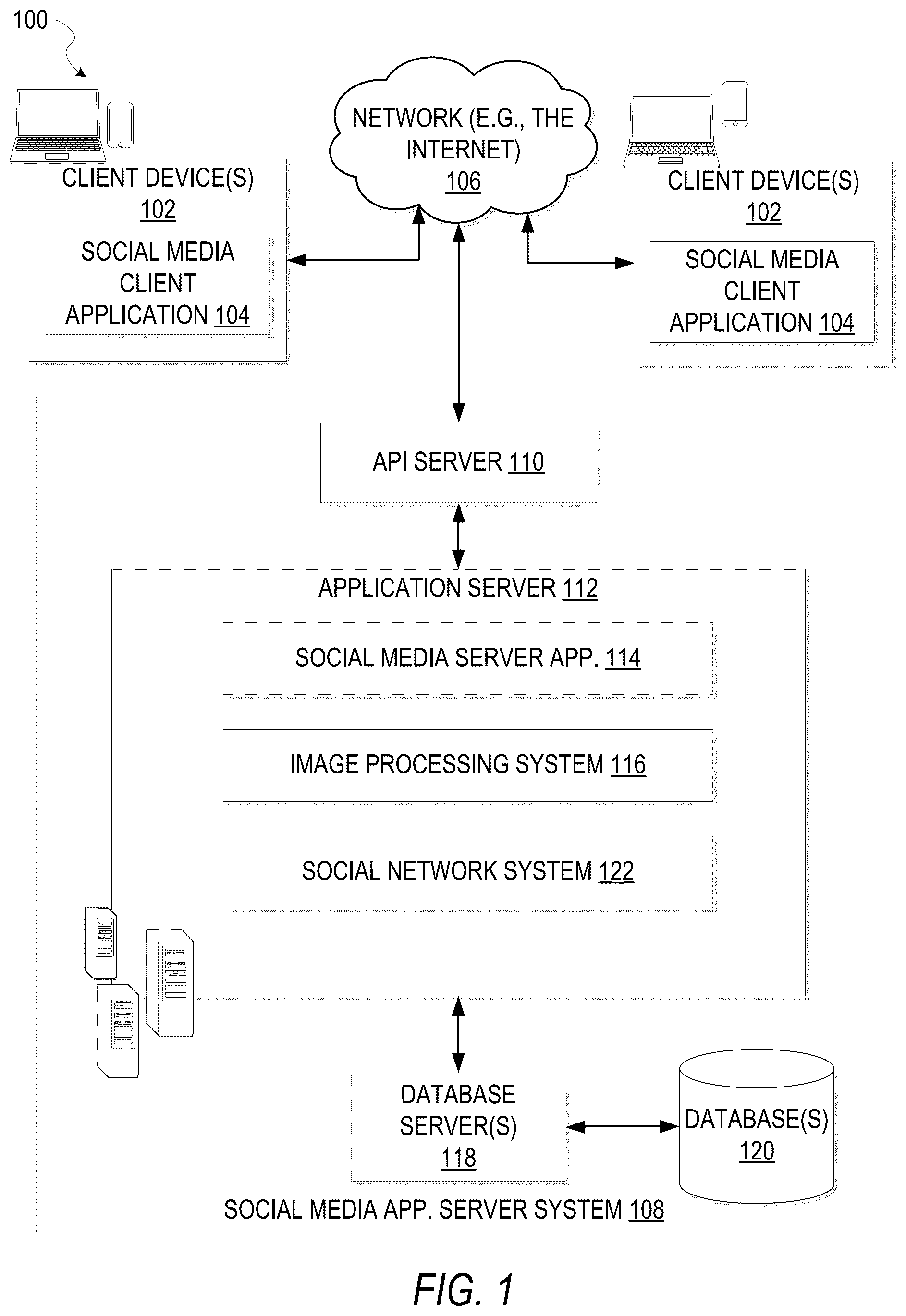 Patent US12112013 — Location privacy management on map-based social media platforms — Figure 1