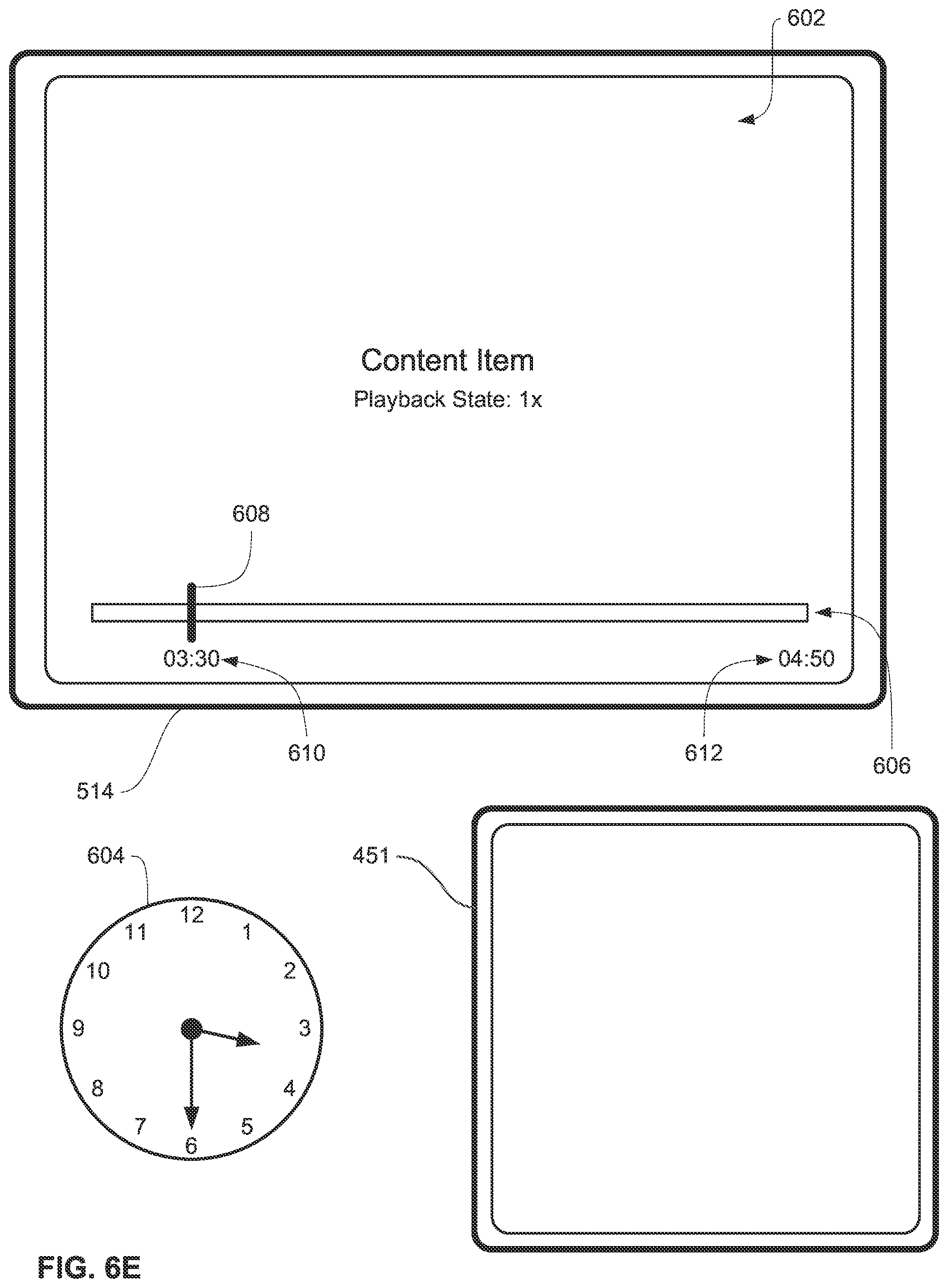 Patent US12112036 Figure 12 – Content scrubber bar with real-world time indications